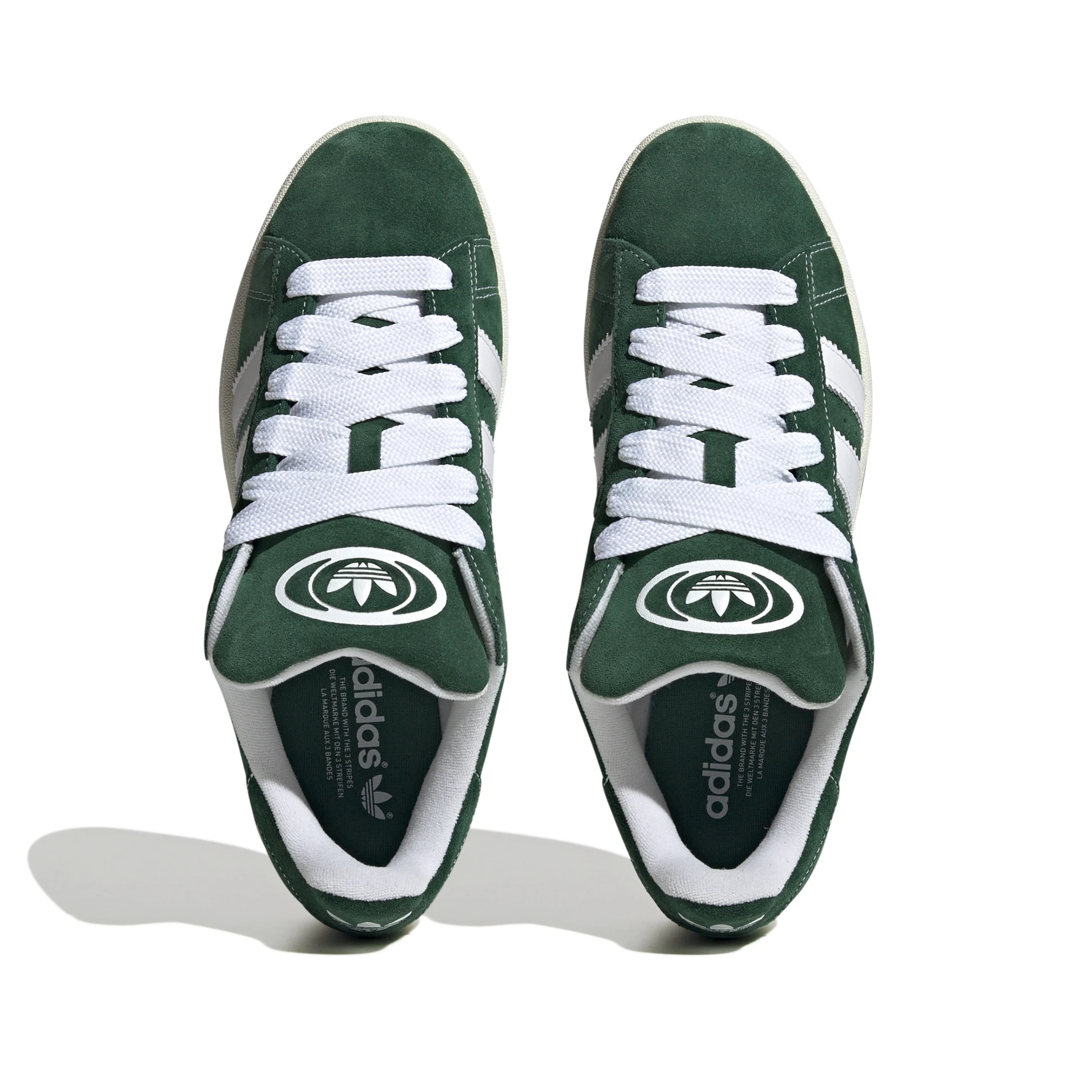 Adidas Campus 00's Shoes - Dark Green / Cloud White / Off White (H03472) - Image 3