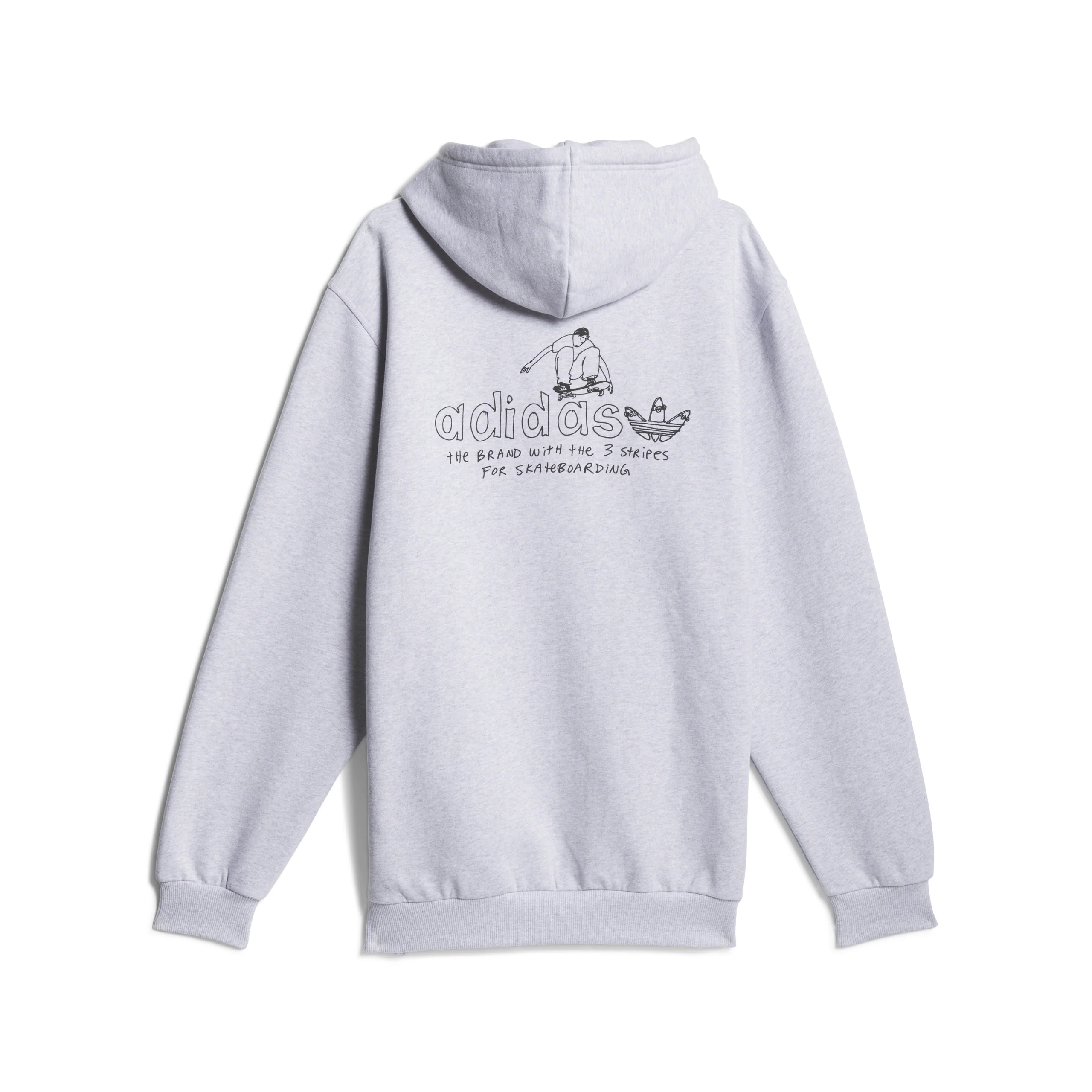 Adidas Henry Jones Graphic Hoodie - Light Grey Heather / Black - Image 2