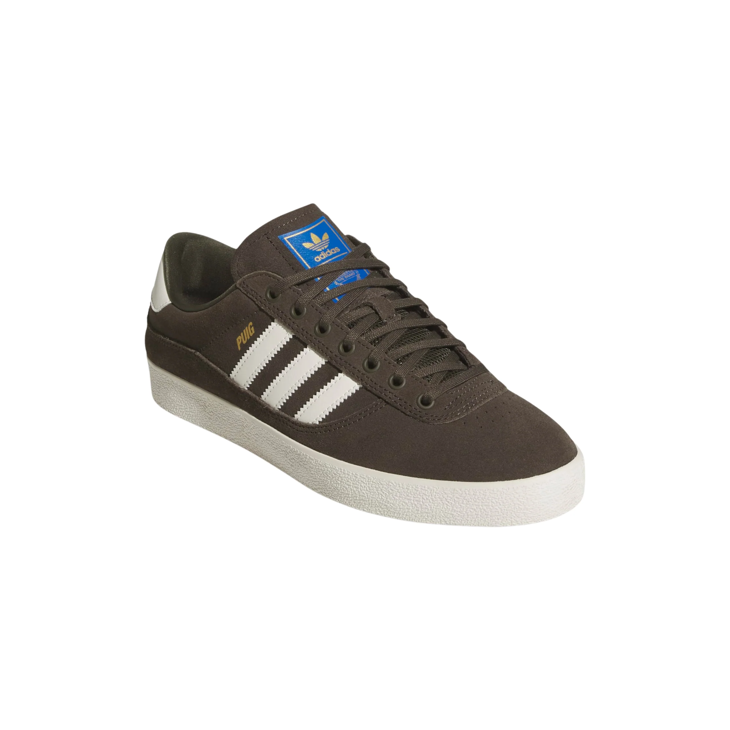 Adidas Puig Indoor Shoes - Shadow Olive / Off White / Bluebird (JQ1115) - Image 2