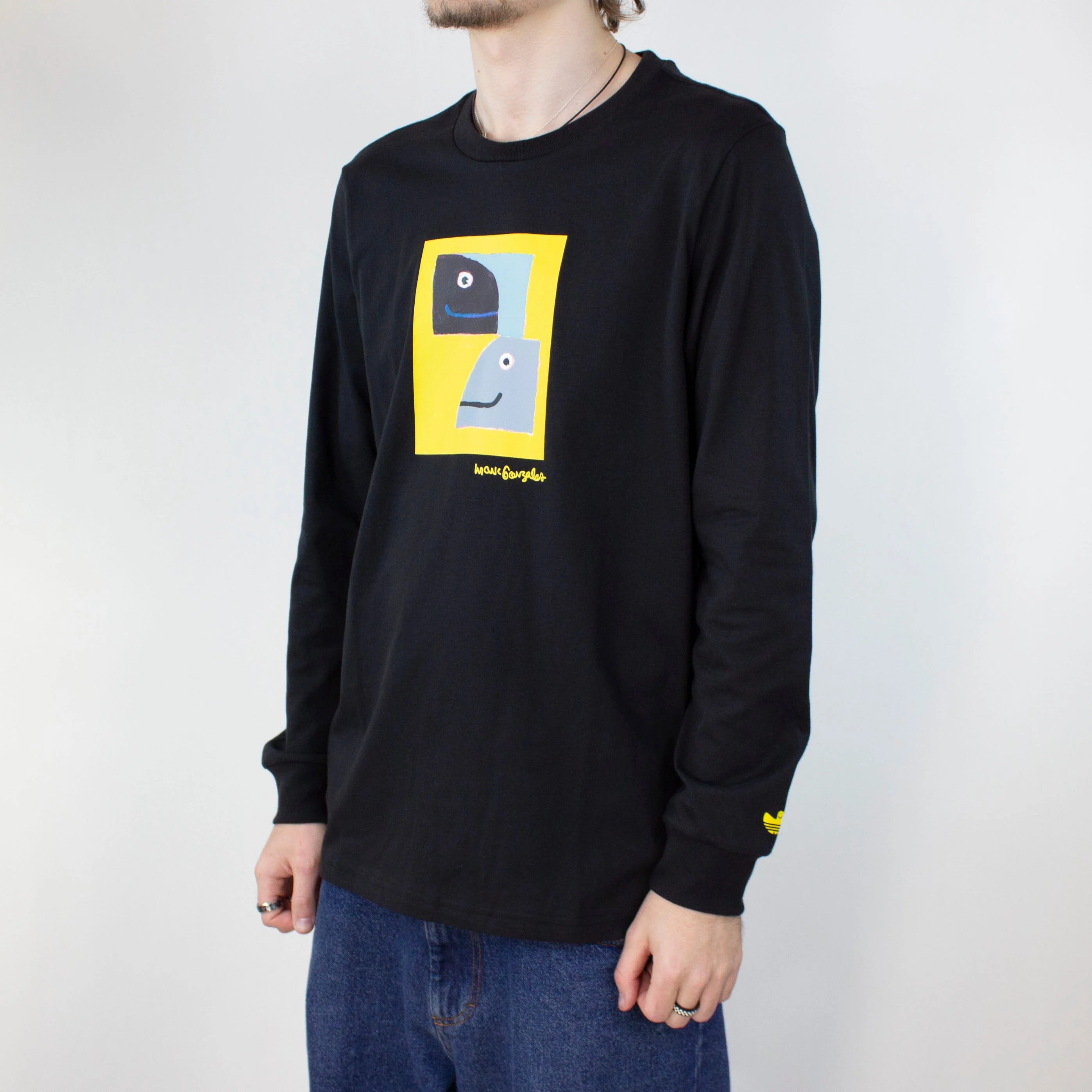 Adidas Shmoofoil Painted Long Sleeve T-Shirt - Black - Image 3