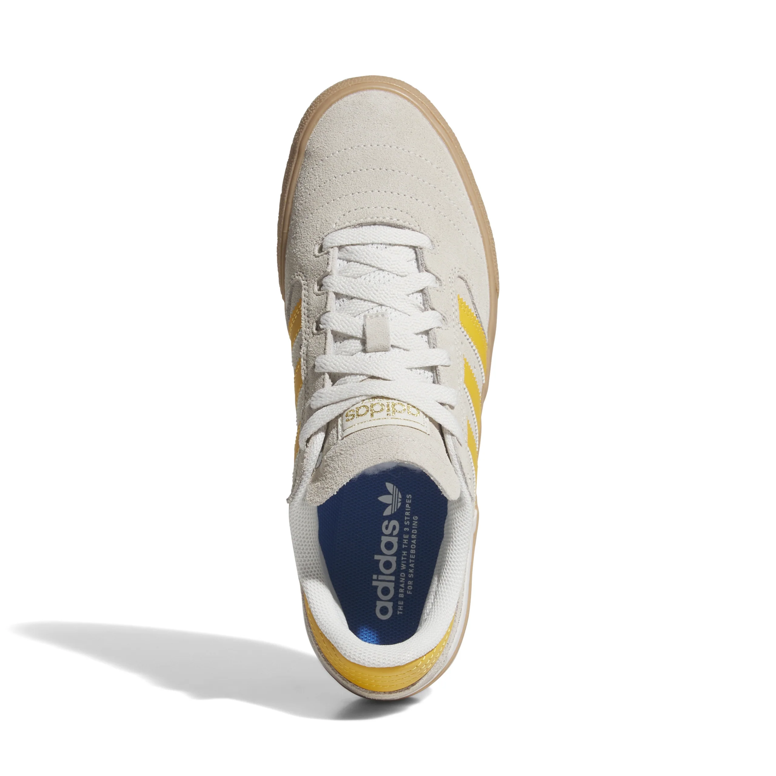 Adidas Skateboarding Busenitz Vulc II Shoes - Crystal White / Preloved Yellow / Gold Metallic - Image 4