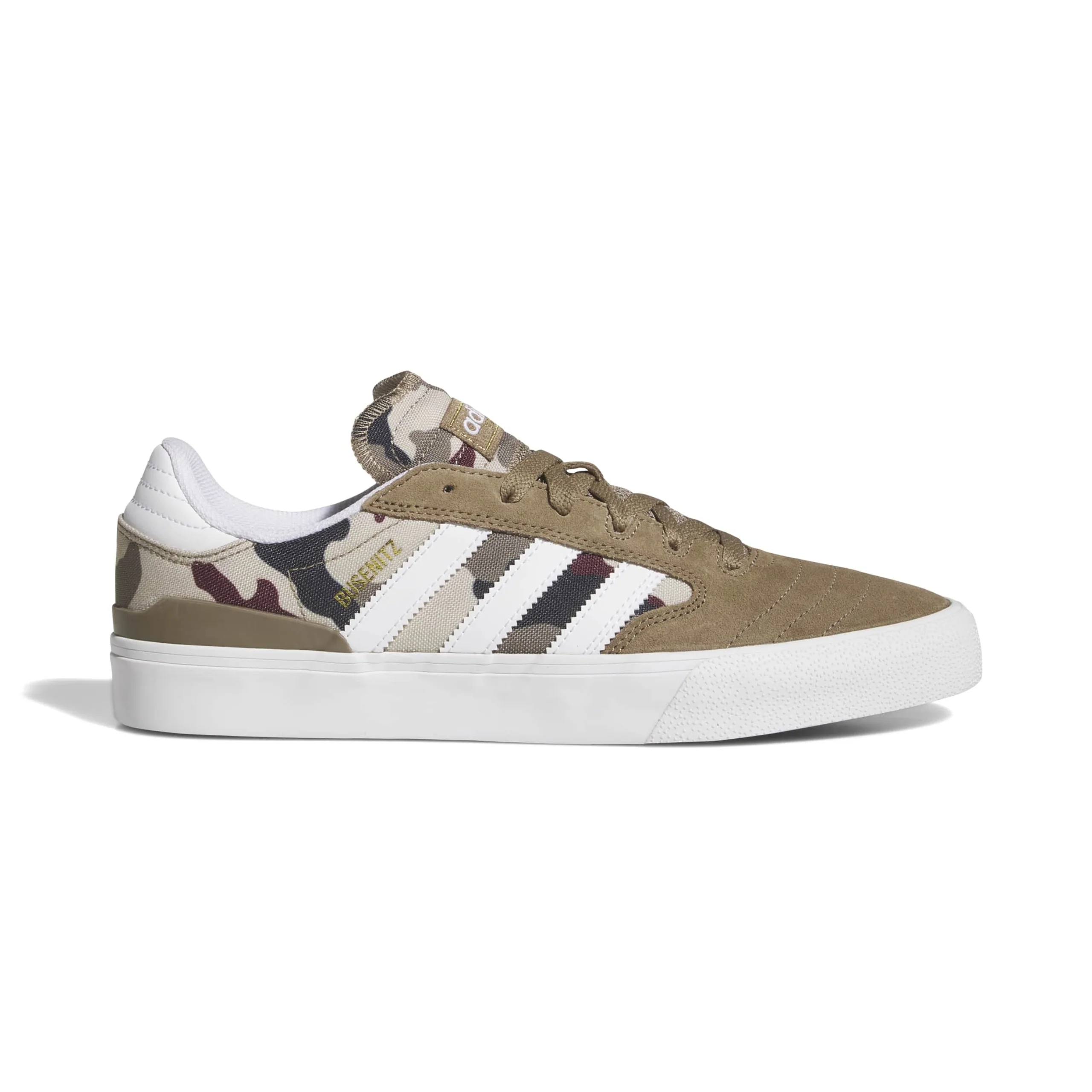 Adidas Skateboarding Busenitz Vulc II Shoes - Khaki Six / Footwear White / Aurora Ink (KJ0252)