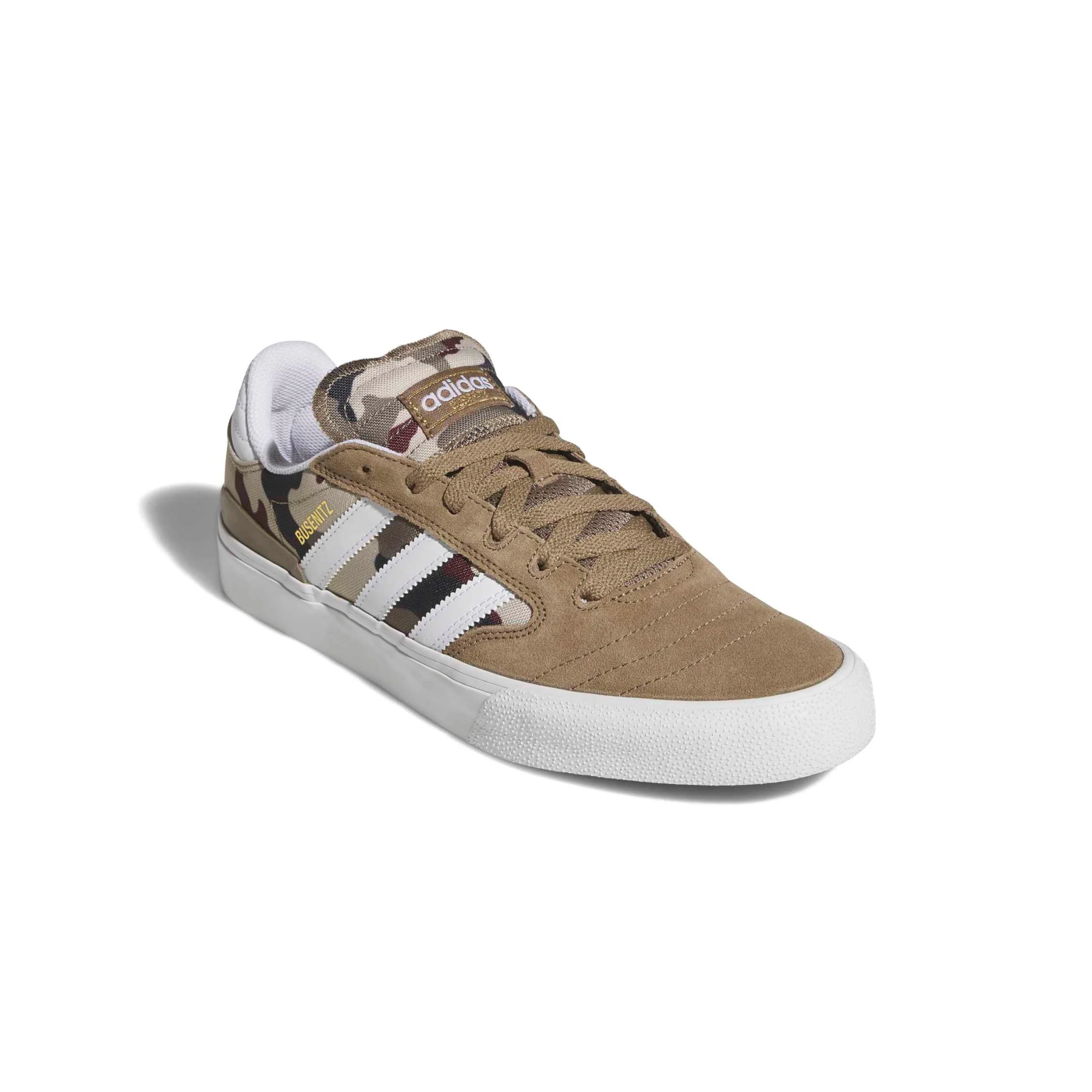 Adidas Skateboarding Busenitz Vulc II Shoes - Khaki Six / Footwear White / Aurora Ink (KJ0252) - Image 2