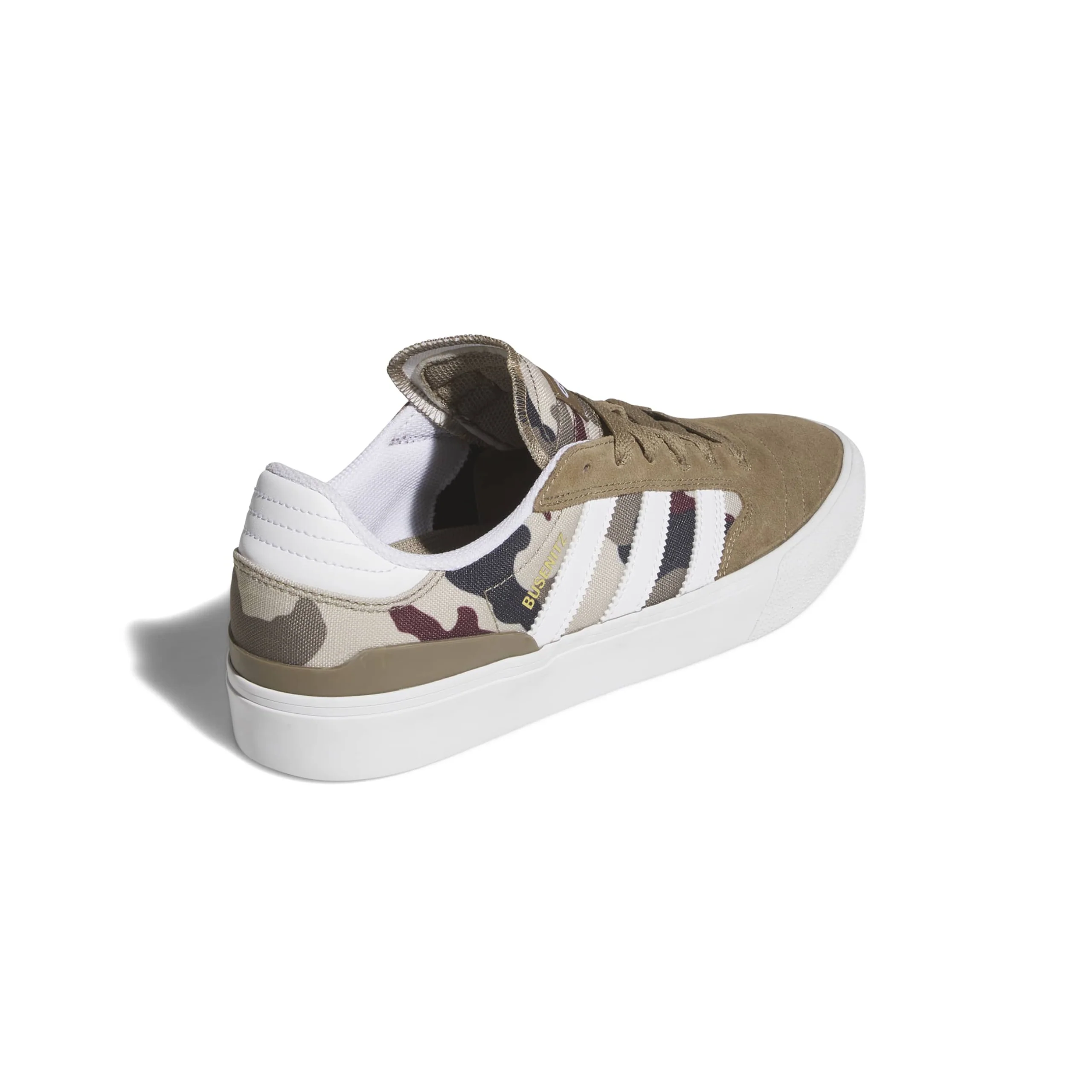 Adidas Skateboarding Busenitz Vulc II Shoes - Khaki Six / Footwear White / Aurora Ink (KJ0252) - Image 3