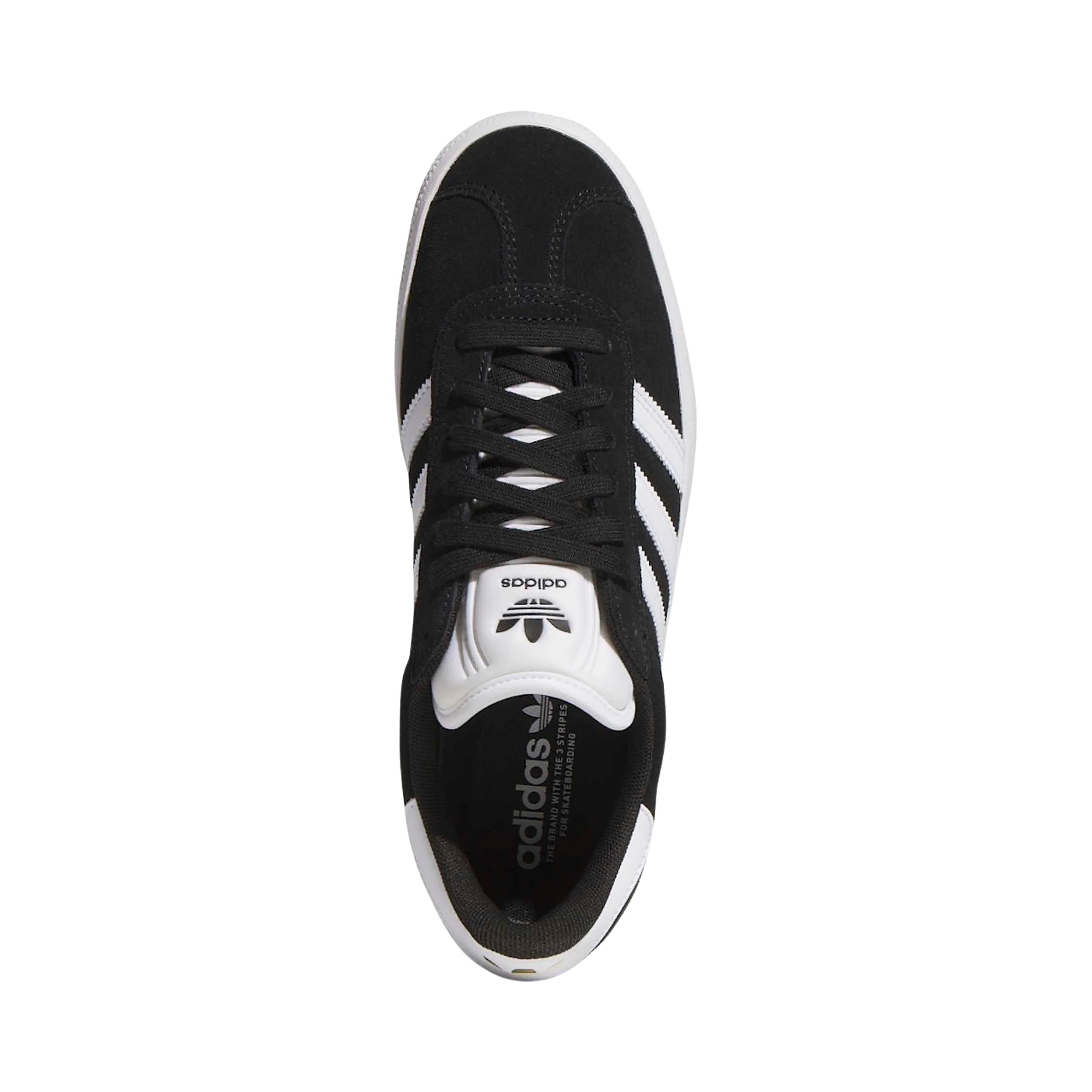 Adidas Skateboarding Gazelle ADV Shoes - Core Black / Footwear White / Gold Metallic (KI3208) - Image 4