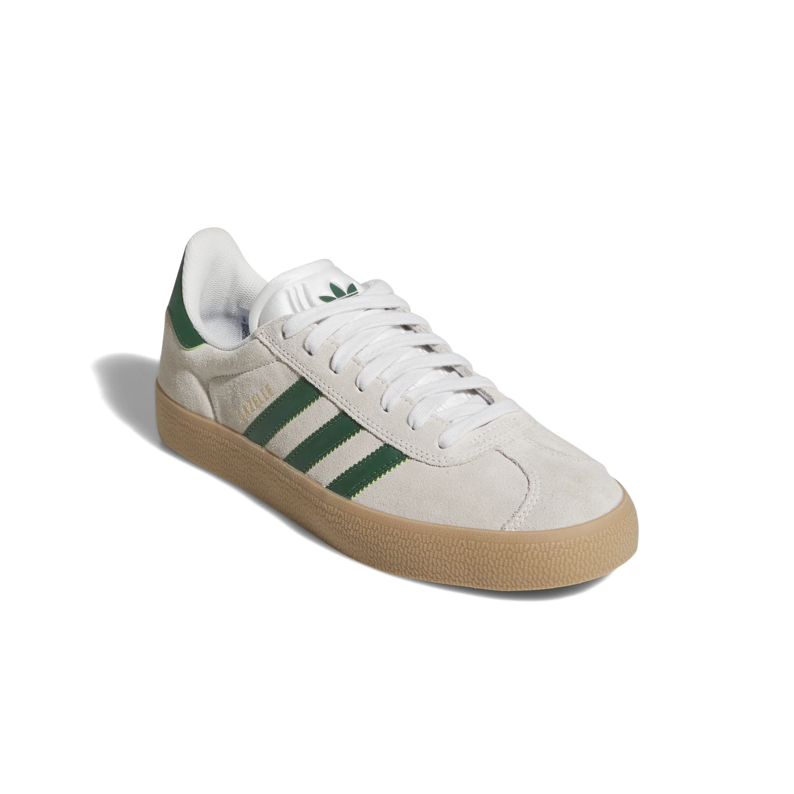 Adidas Skateboarding Gazelle ADV Shoes - Crystal White / Crystal White / Gum (JP5858) - Image 2