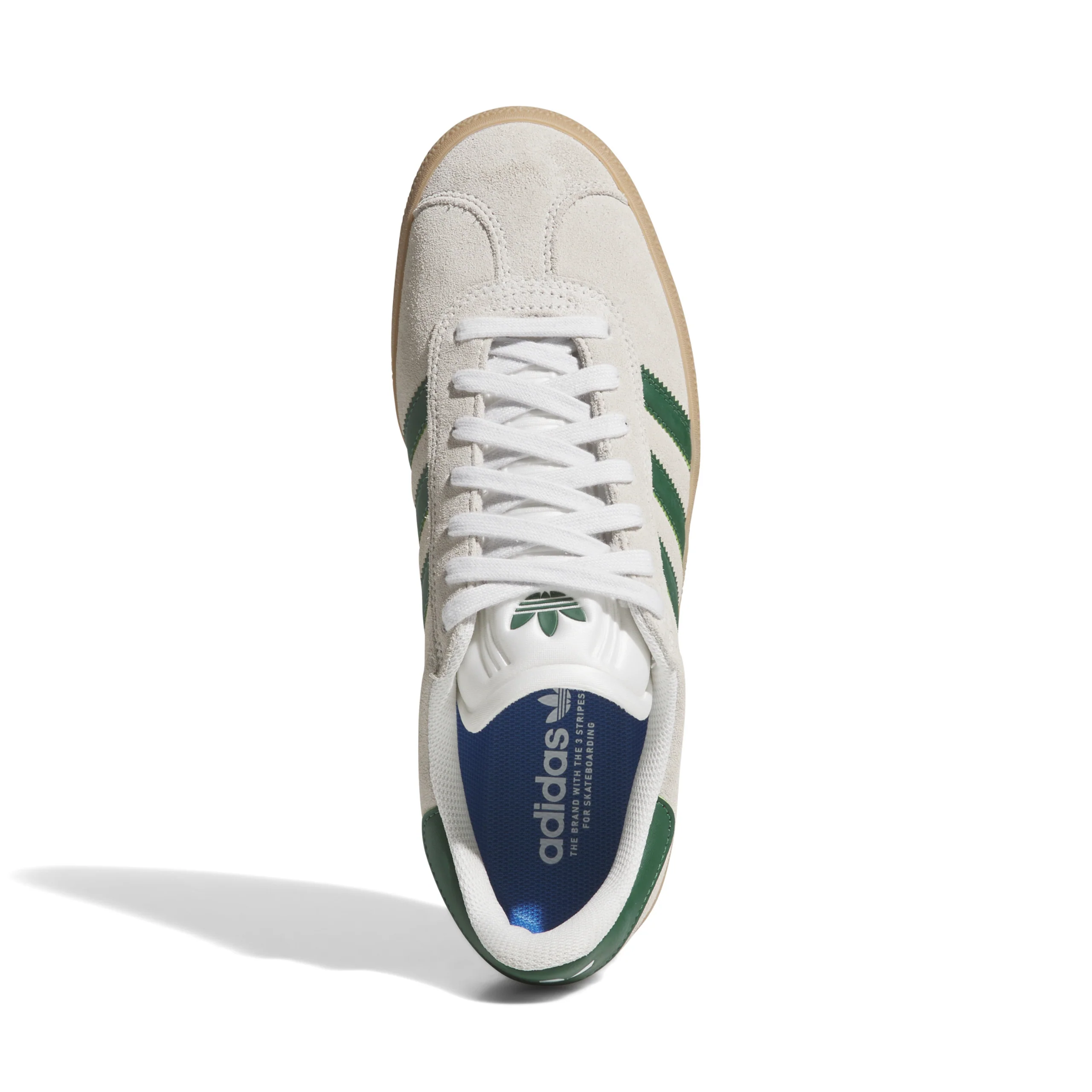 Adidas Skateboarding Gazelle ADV Shoes - Crystal White / Crystal White / Gum (JP5858) - Image 4