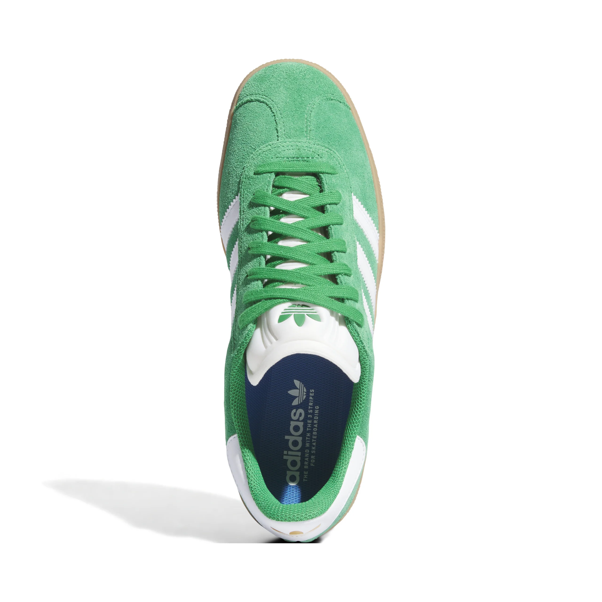 Adidas Skateboarding Gazelle ADV Shoes - Green / Footwear White / Gold Metallic - Image 4
