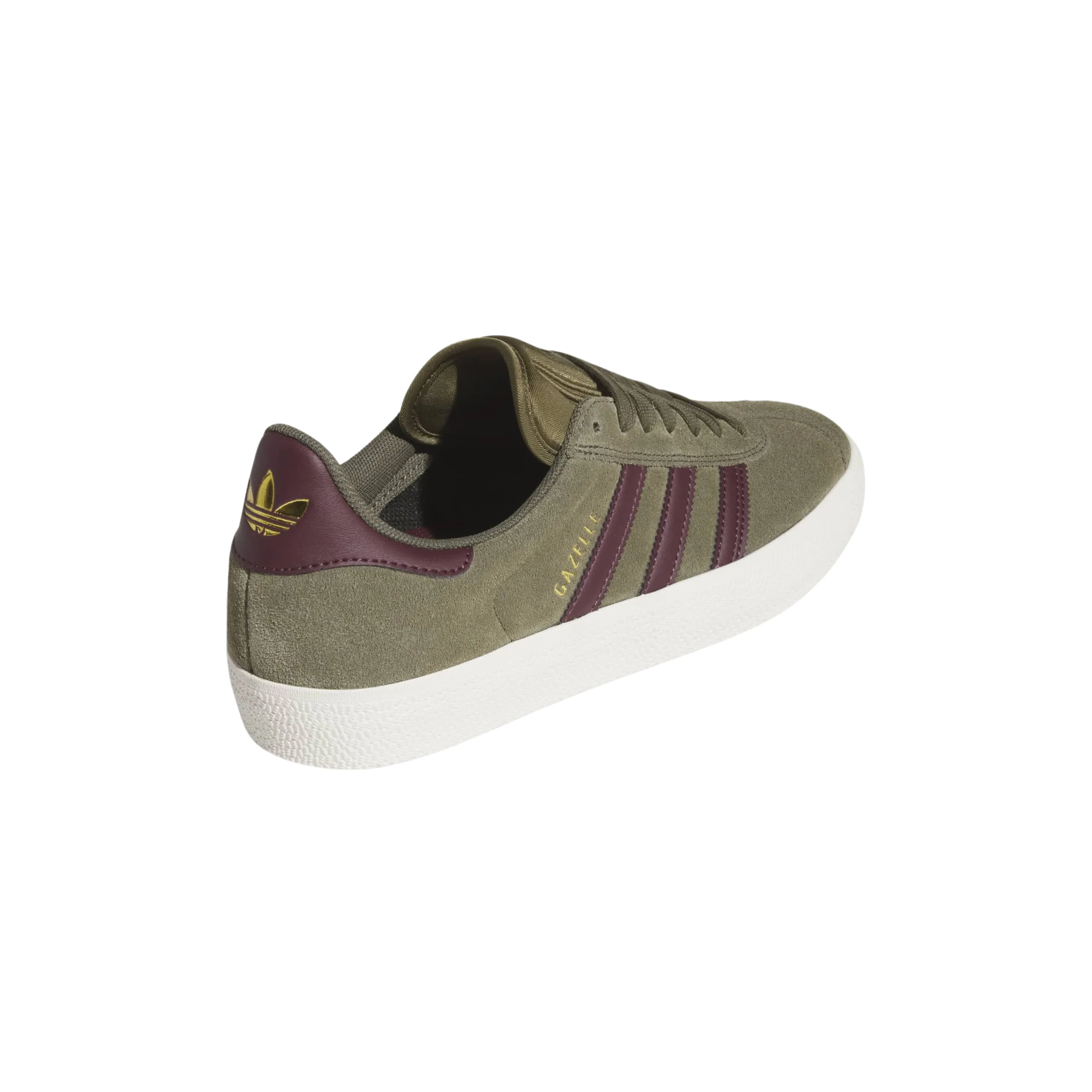 Adidas Skateboarding Gazelle ADV Shoes - Olive Strata / Maroon / Chalk White (KI3205) - Image 3
