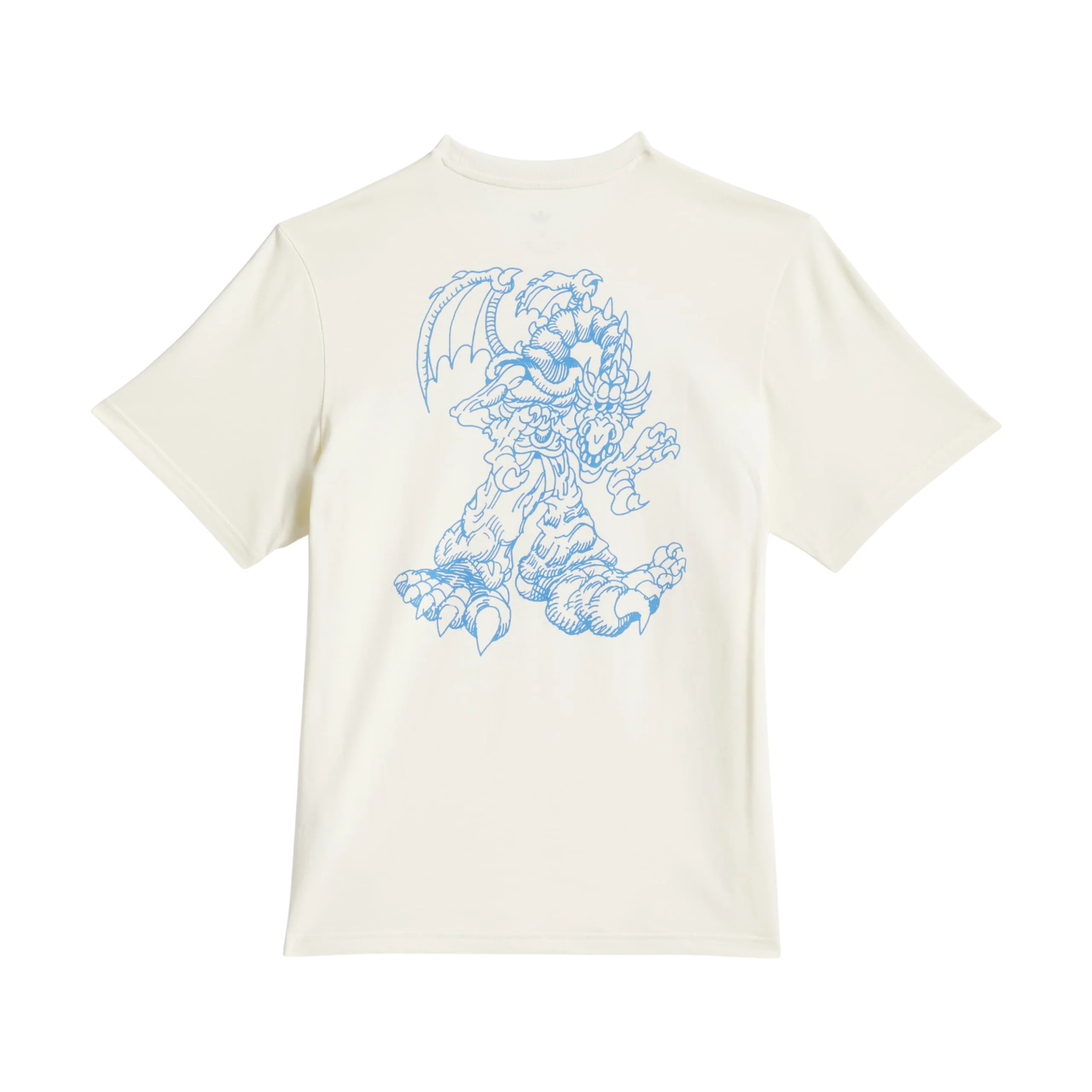 Adidas Skateboarding Kogan Dragon T-Shirt - Cream White / Lucid Ray Blue - Image 2