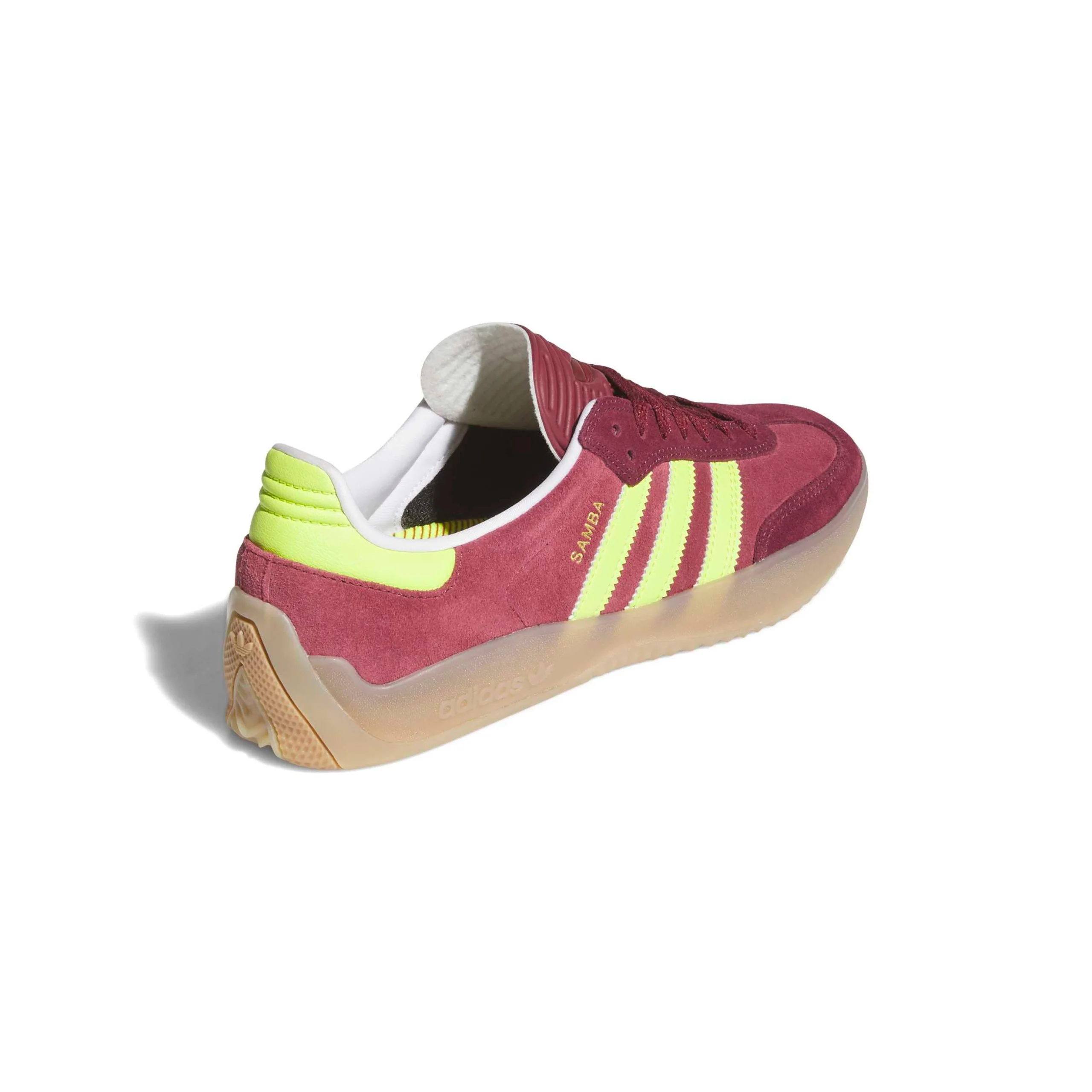 Adidas Skateboarding Puig Samba Shoes - Maroon / Semi Solar Yellow / Shadow Red (KK3742) - Image 3