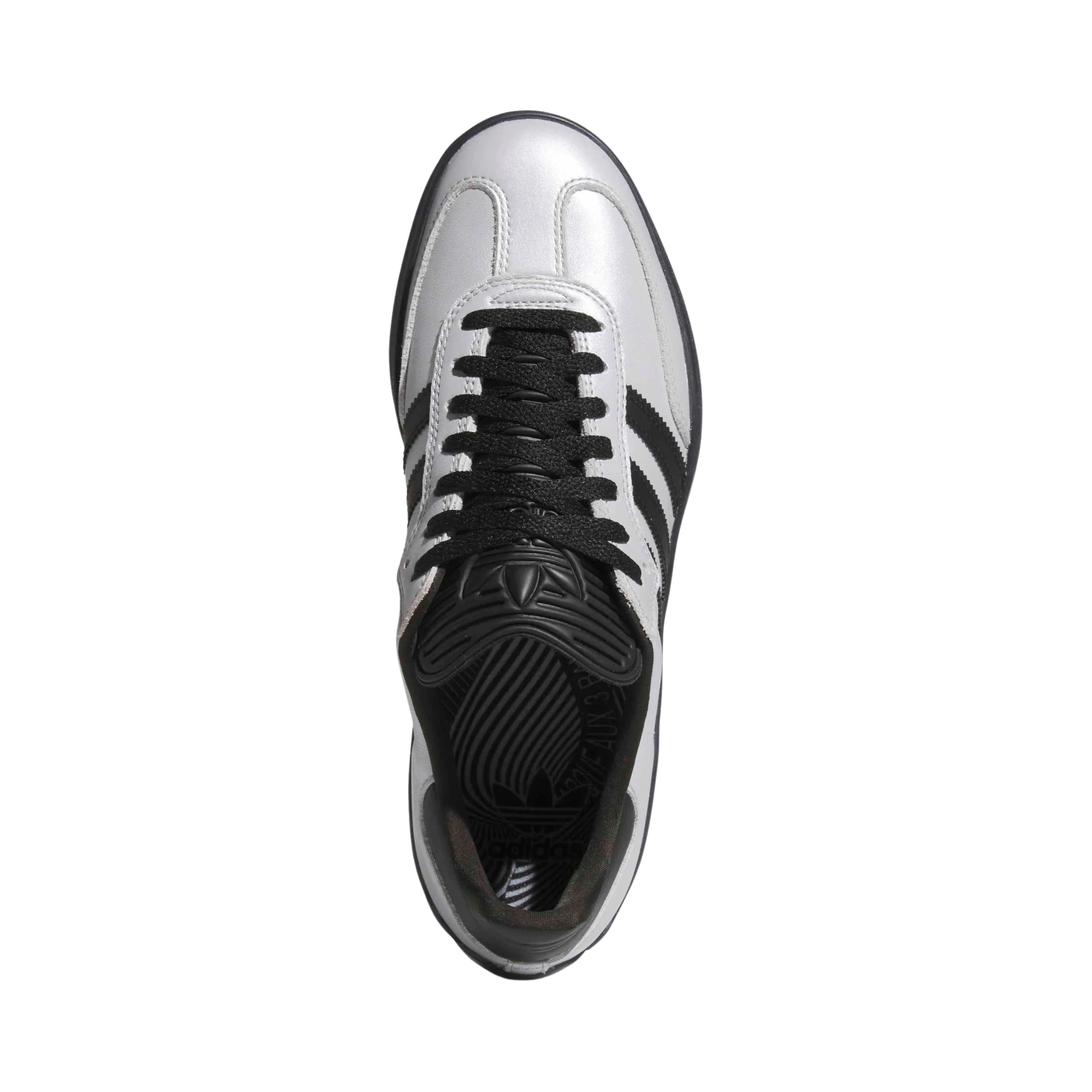 Adidas Skateboarding Puig Samba Shoes - Silver Metallic / Core Black / Core Black (HQ4747) - Image 4