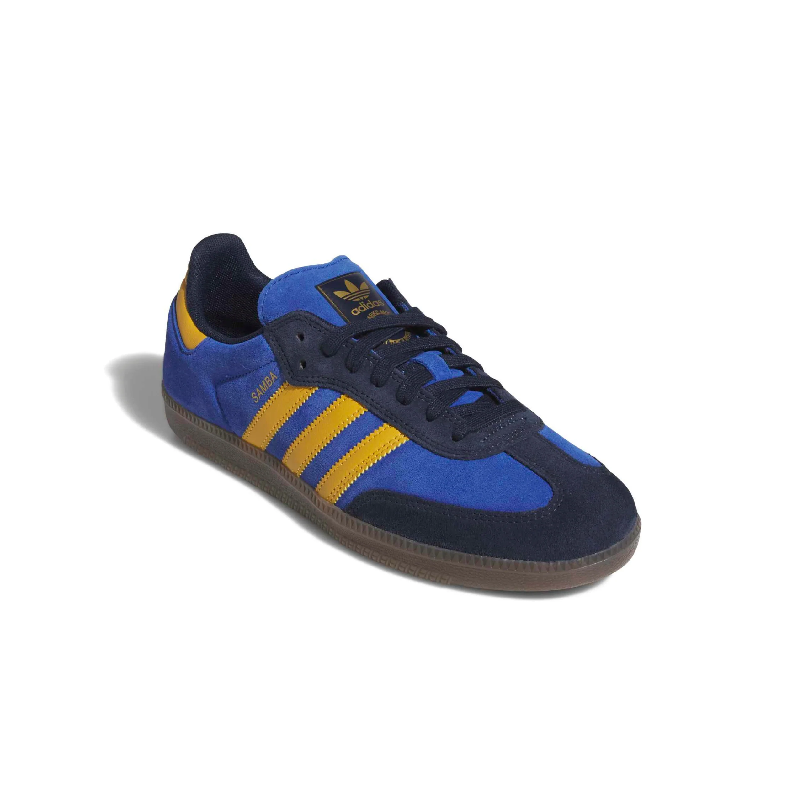 Adidas Skateboarding Samba ADV Shoes - Collegiate Navy / Preloved Yellow / Team Royal Blue (HQ9283) - Image 2