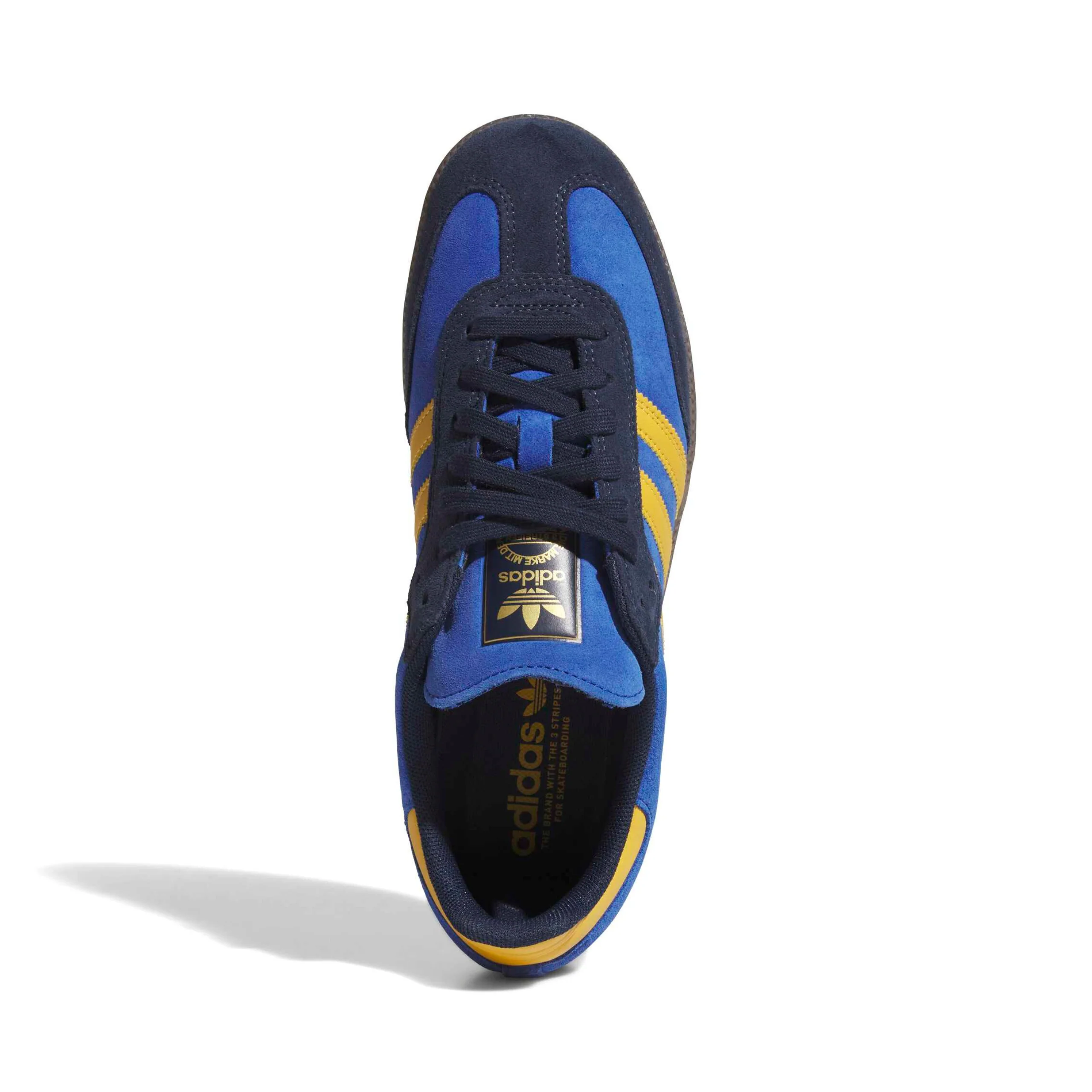 Adidas Skateboarding Samba ADV Shoes - Collegiate Navy / Preloved Yellow / Team Royal Blue (HQ9283) - Image 4