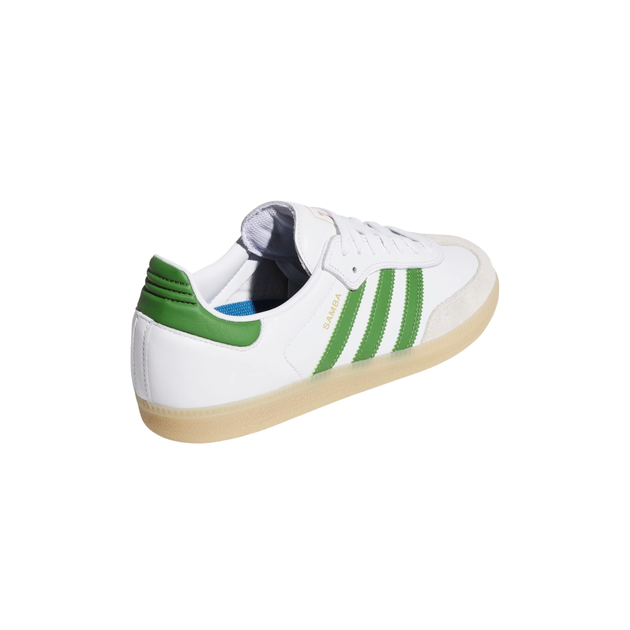 Adidas Skateboarding Samba ADV Shoes Trainers - Cloud White / Crew Green / Gum (JP8522) - Image 3