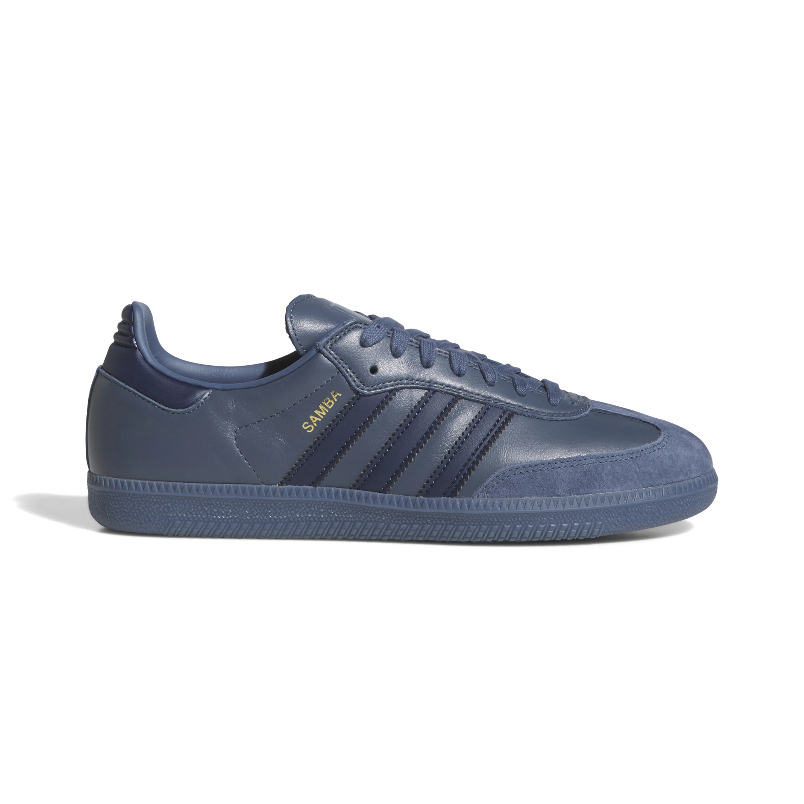 Adidas Skateboarding Samba ADV Shoes Trainers - Preloved Ink / Preloved Ink / Gold Metallic (JH8803)