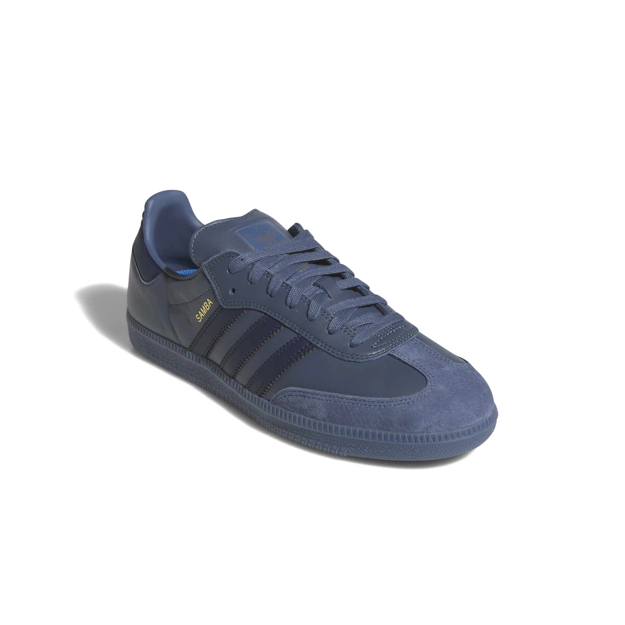 Adidas Skateboarding Samba ADV Shoes Trainers - Preloved Ink / Preloved Ink / Gold Metallic (JH8803) - Image 2
