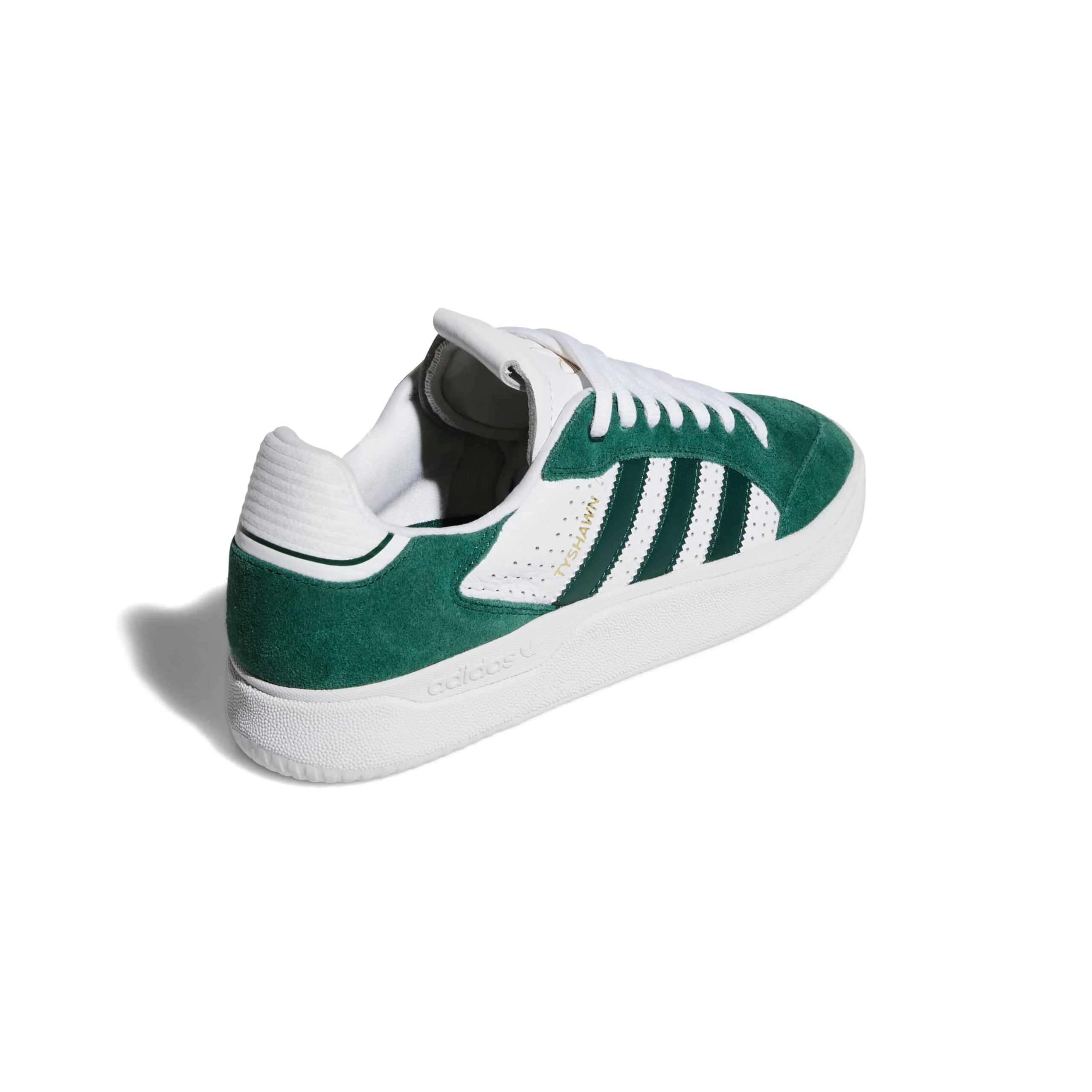 Adidas Skateboarding Tyshawn Low Shoes - Collegiate Green / Collegiate Green / Footwear White (JQ1138) - Image 3