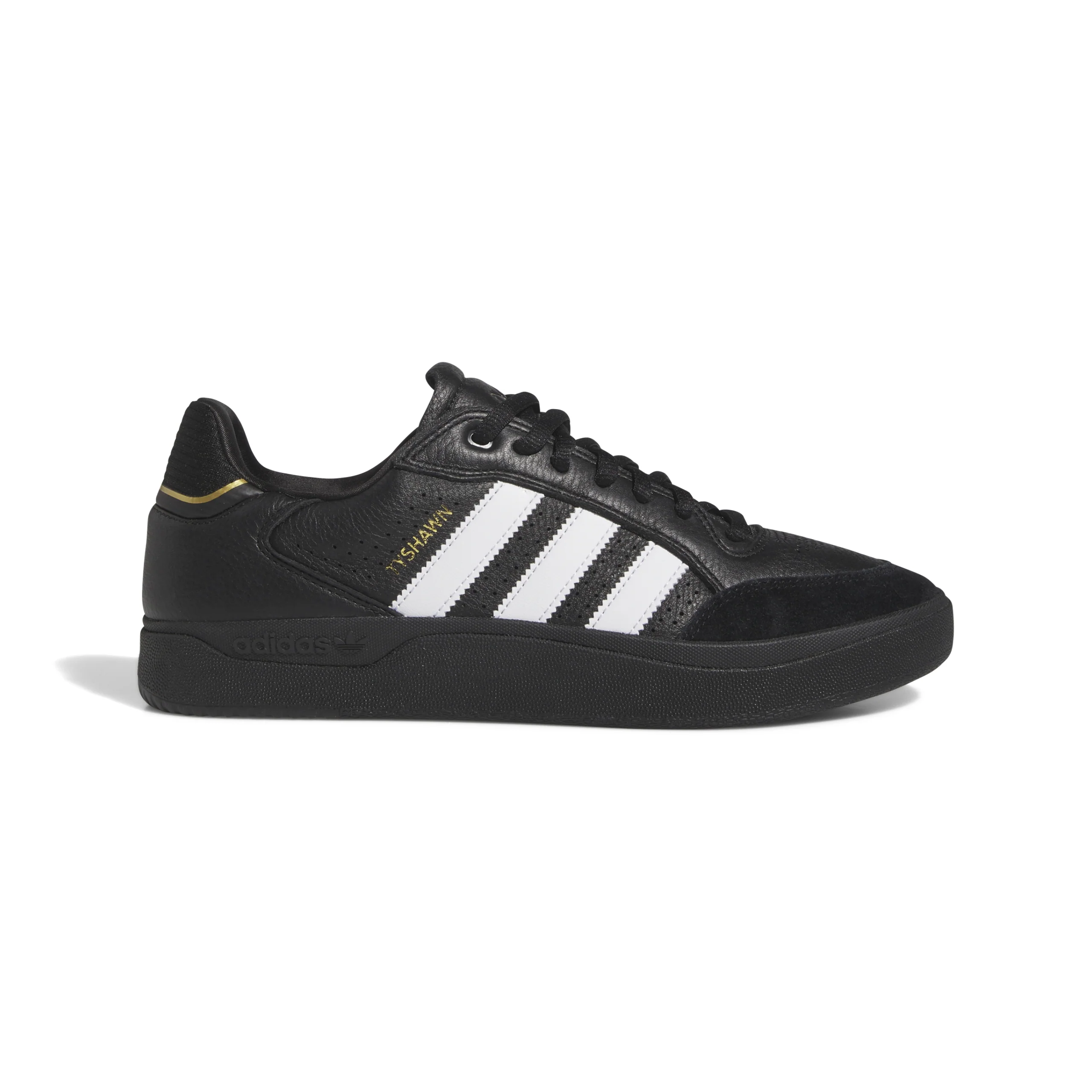 Adidas Skateboarding Tyshawn Pro Low Shoes - Core Black / Cloud White / Gold Metallic (IE3124)