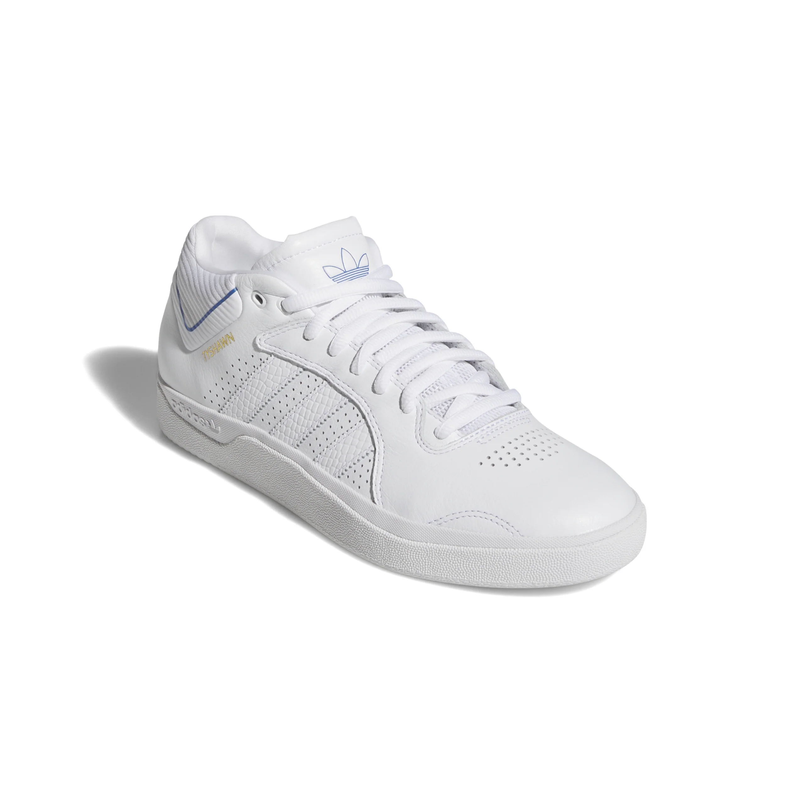 Adidas Skateboarding Tyshawn Pro Shoes - Footwear White / Bluebird / Gold Metallic - Image 2