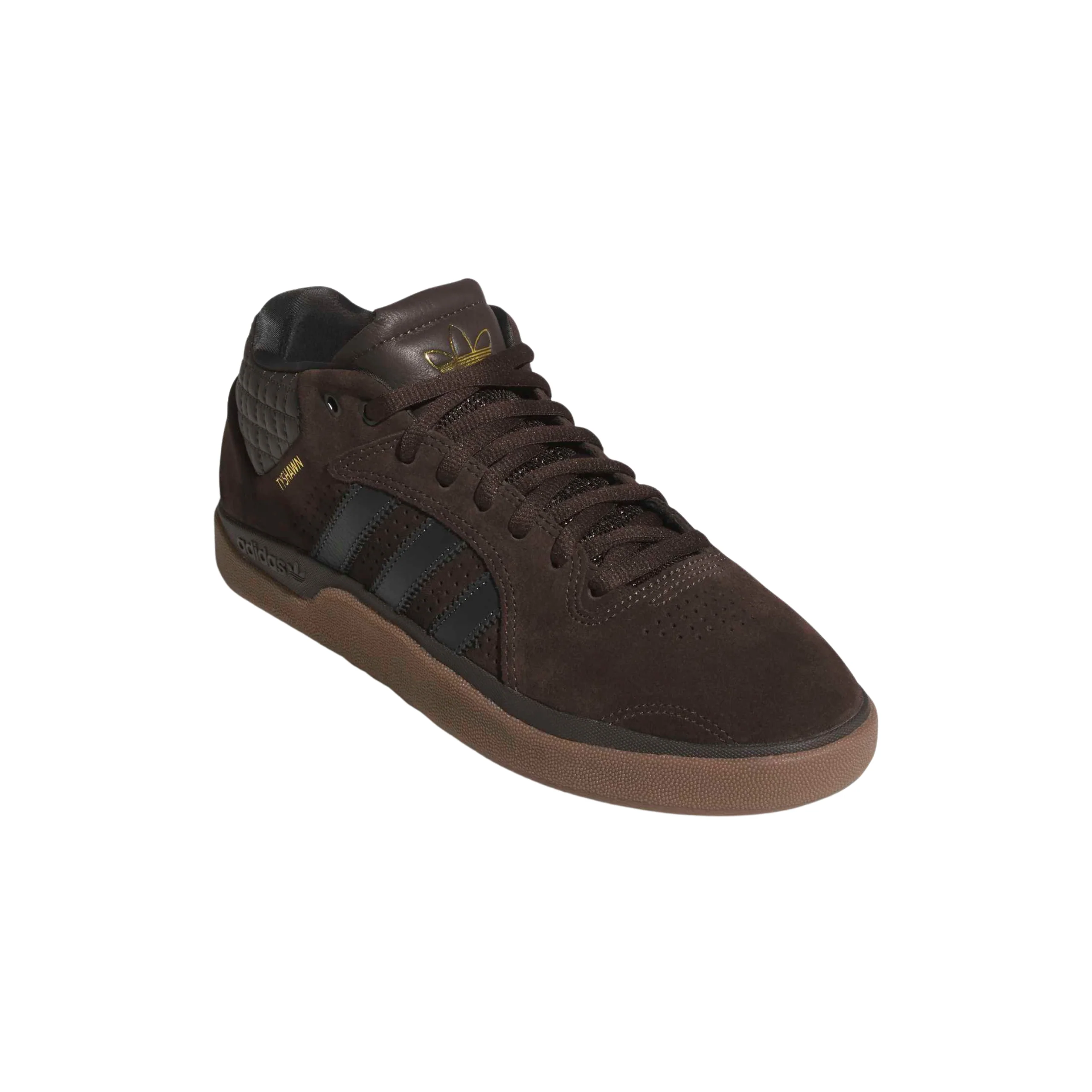 Adidas Skateboarding Tyshawn Shoes - Carbon / Aurora Coffee / Carbon (HQ4740) - Image 2