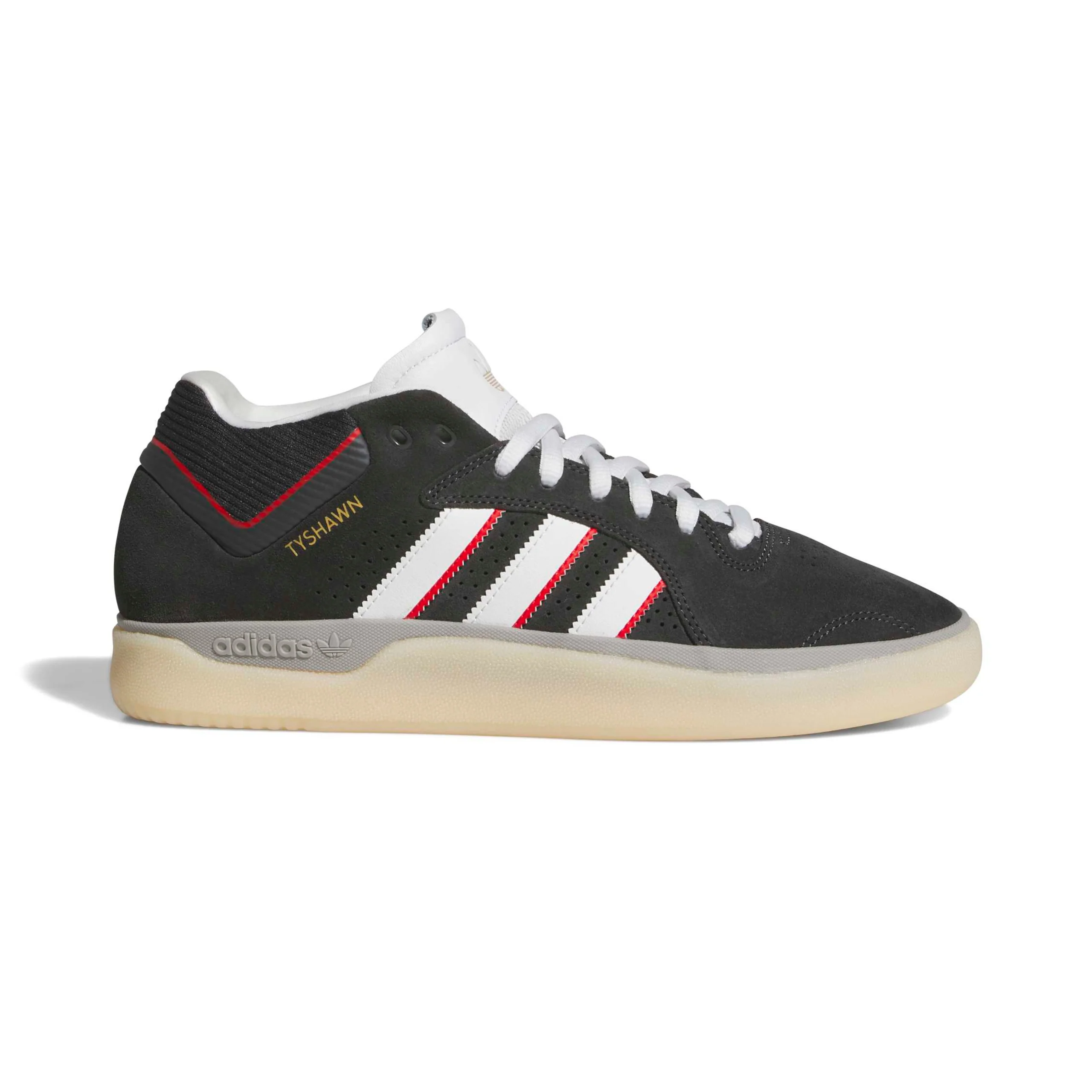 Adidas Skateboarding Tyshawn Shoes - Carbon / Crystal White / Better Scarlet (KJ0194)
