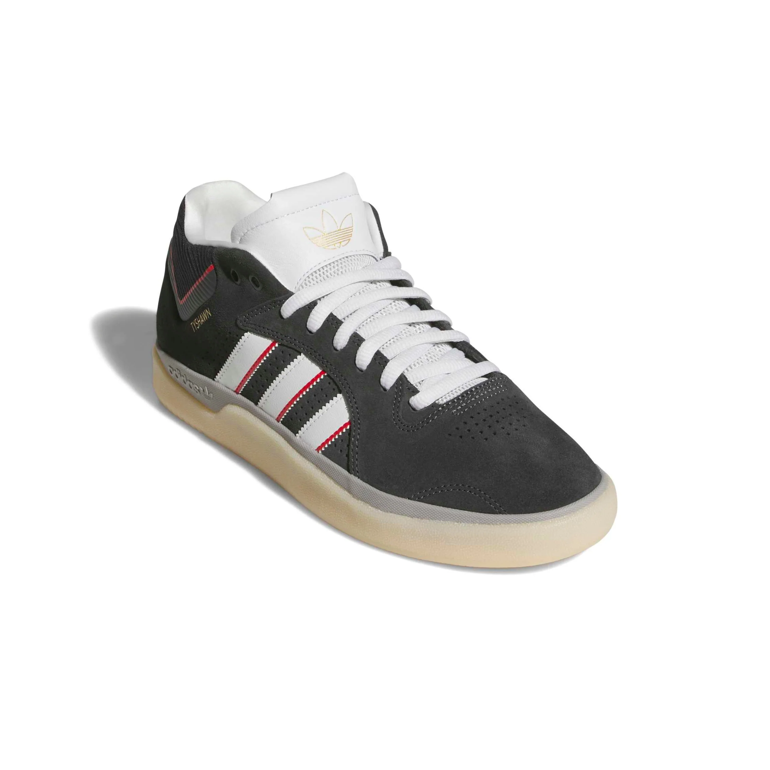 Adidas Skateboarding Tyshawn Shoes - Carbon / Crystal White / Better Scarlet (KJ0194) - Image 2