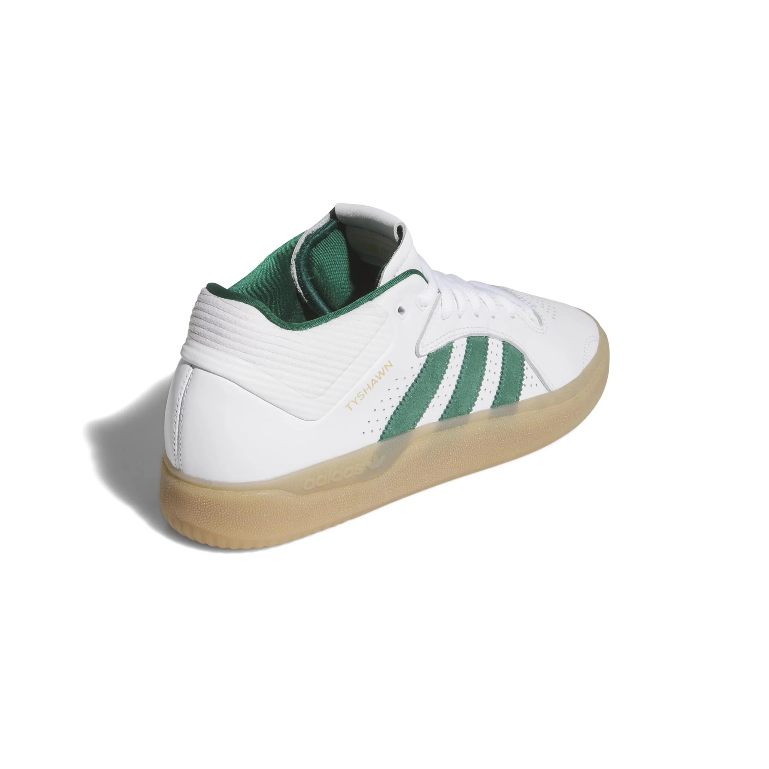 Adidas Skateboarding Tyshawn Shoes - Footwear White / Collegiate Green / Gum4 (KJ5406) - Image 3