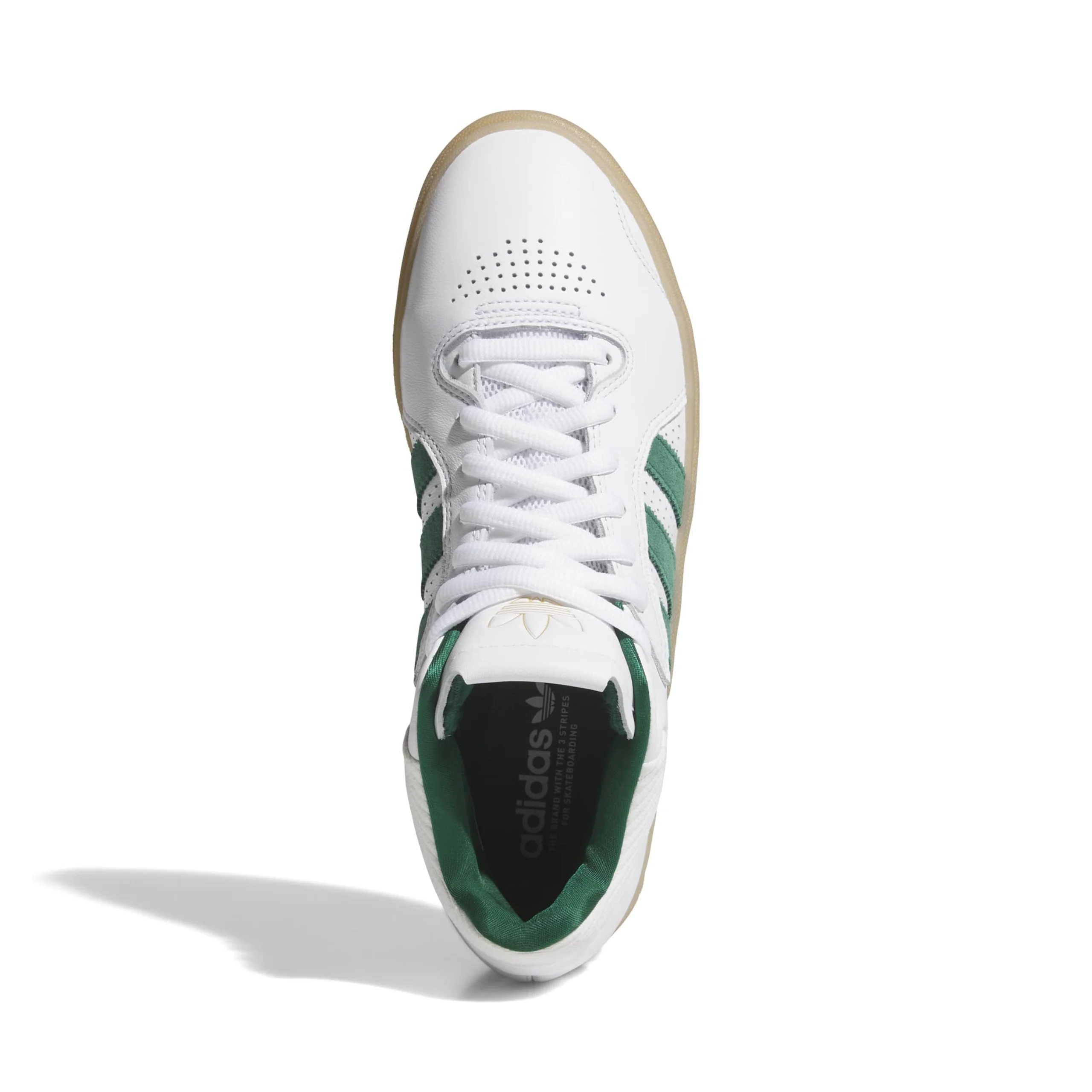 Adidas Skateboarding Tyshawn Shoes - Footwear White / Collegiate Green / Gum4 (KJ5406) - Image 4