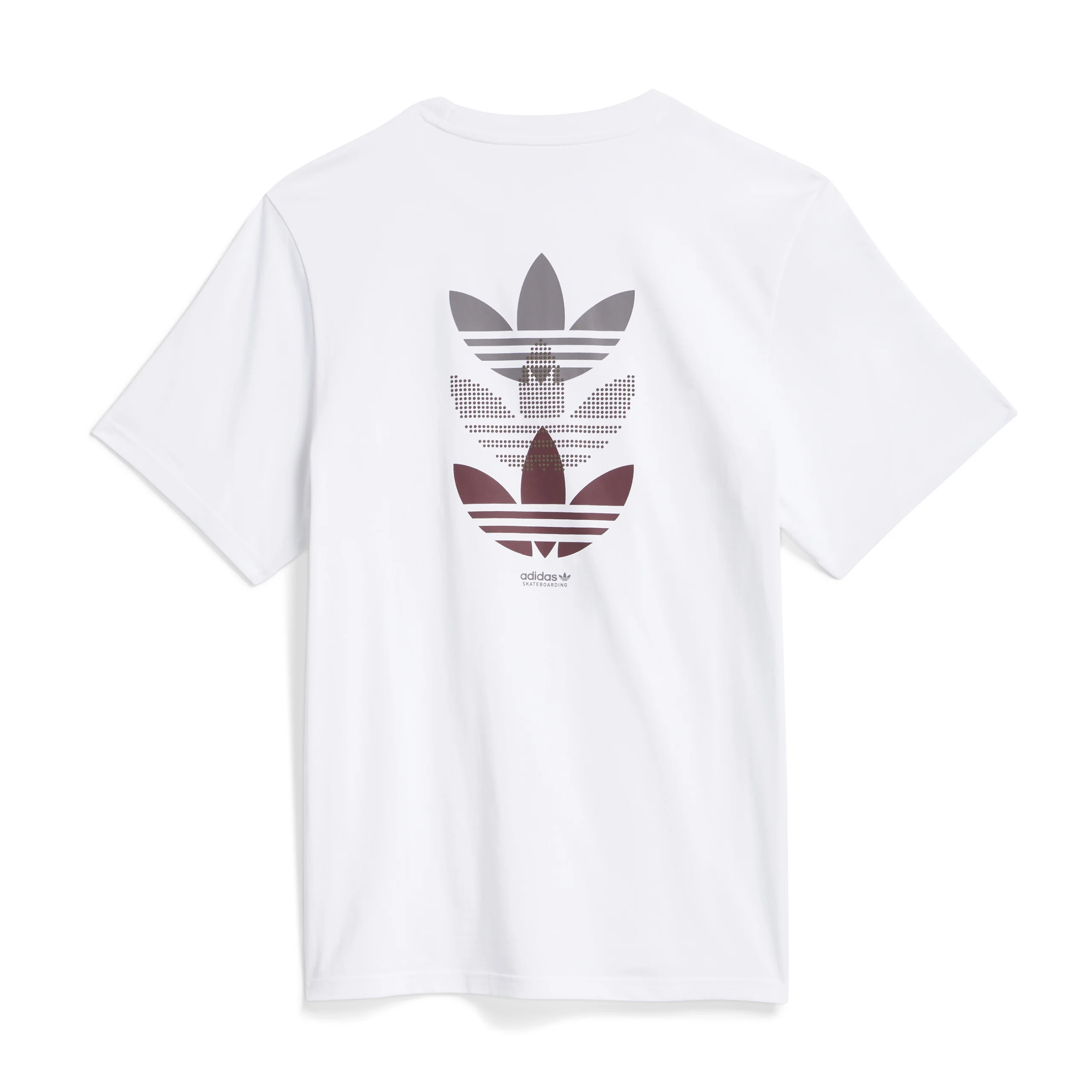 Adidas Triple Trefoil T-Shirt - White / Shadow Red - Image 2