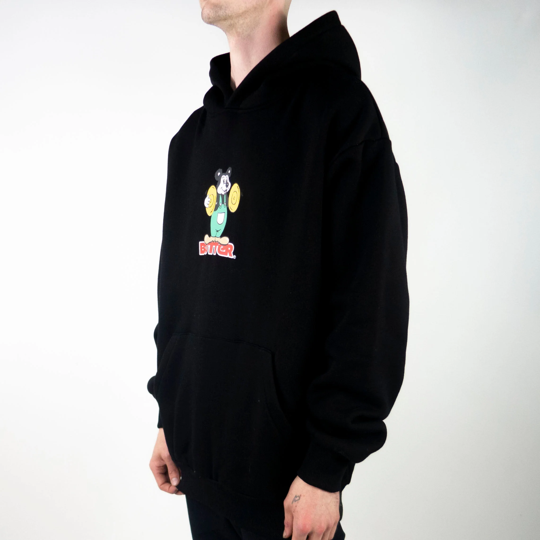 Butter Goods Cymbals Pullover Hooded Sweatshirt - Black - Image 3