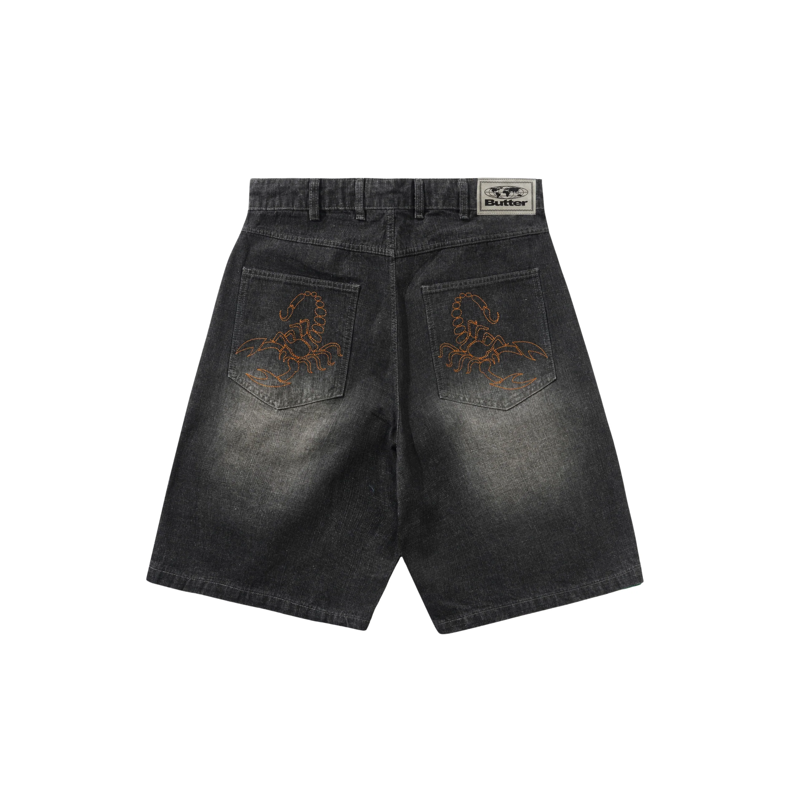 Butter Goods Scorpion Stitch Denim Short - Slub Black - Image 2