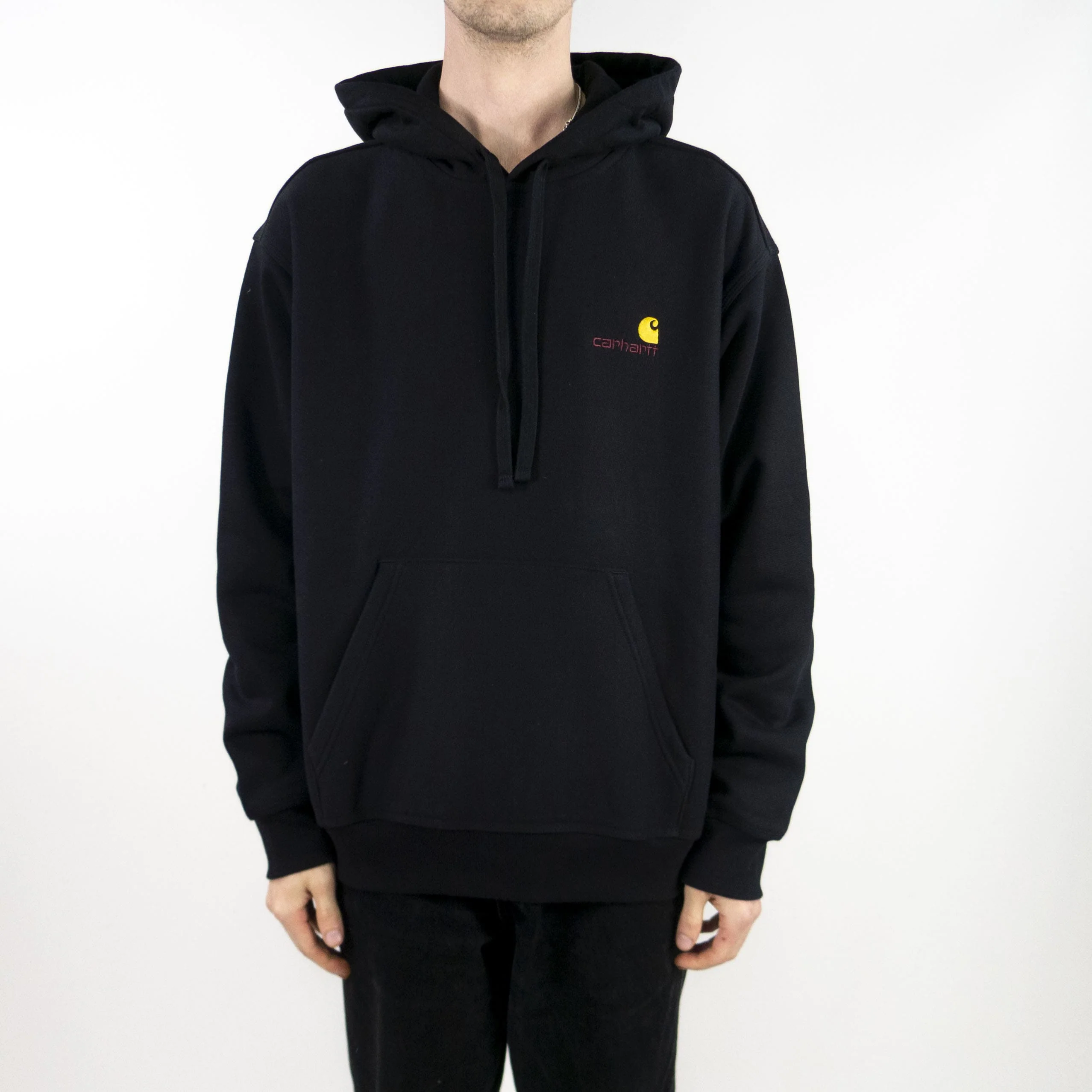 Carhartt WIP American Script Hoodie - Black - Image 3