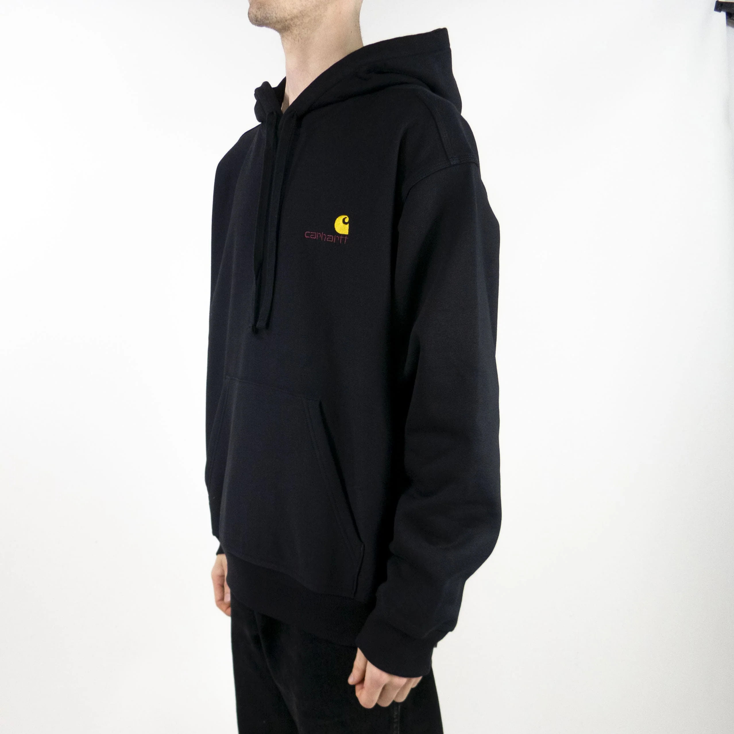 Carhartt WIP American Script Hoodie - Black - Image 5