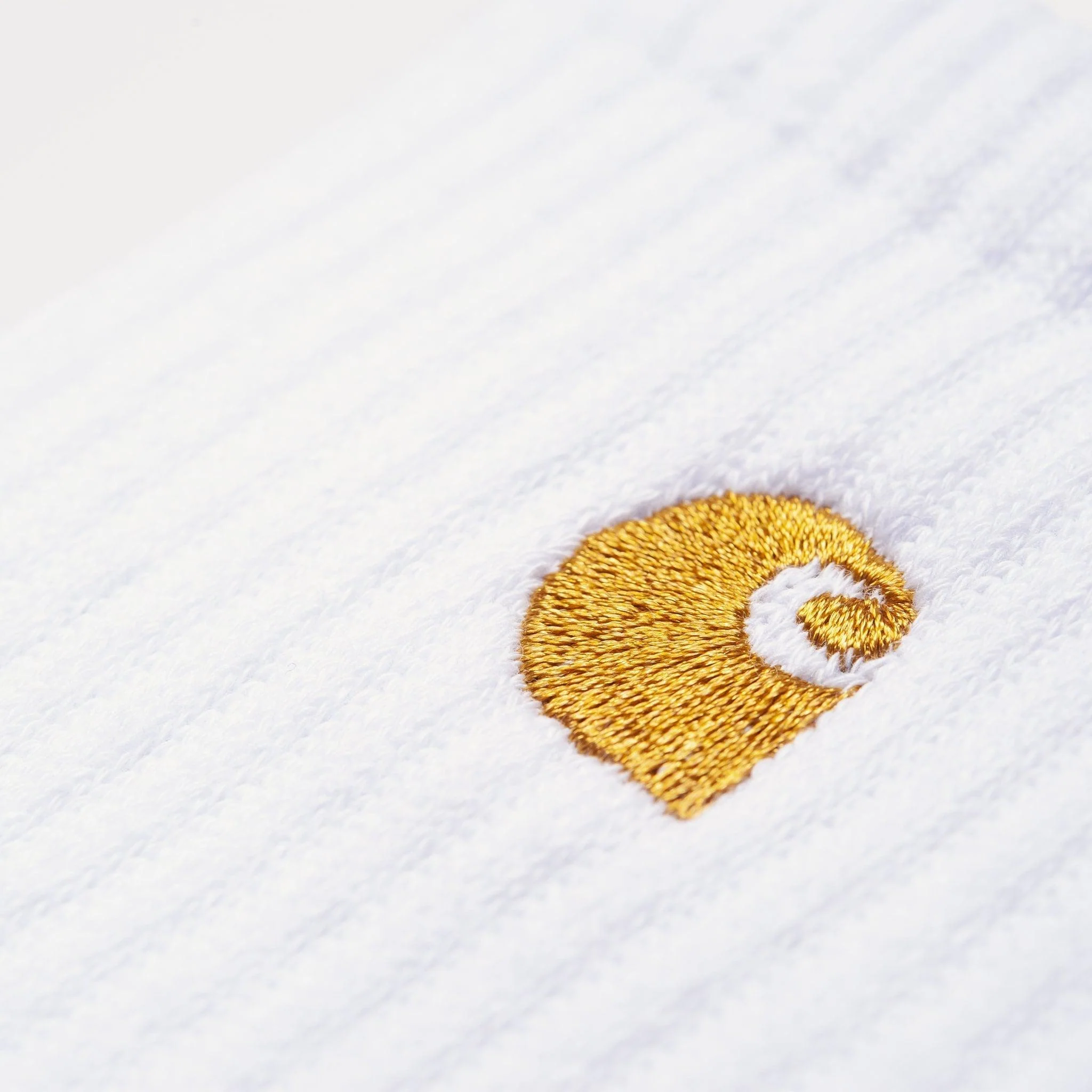 Carhartt WIP Chase Socks - White / Gold - Image 2