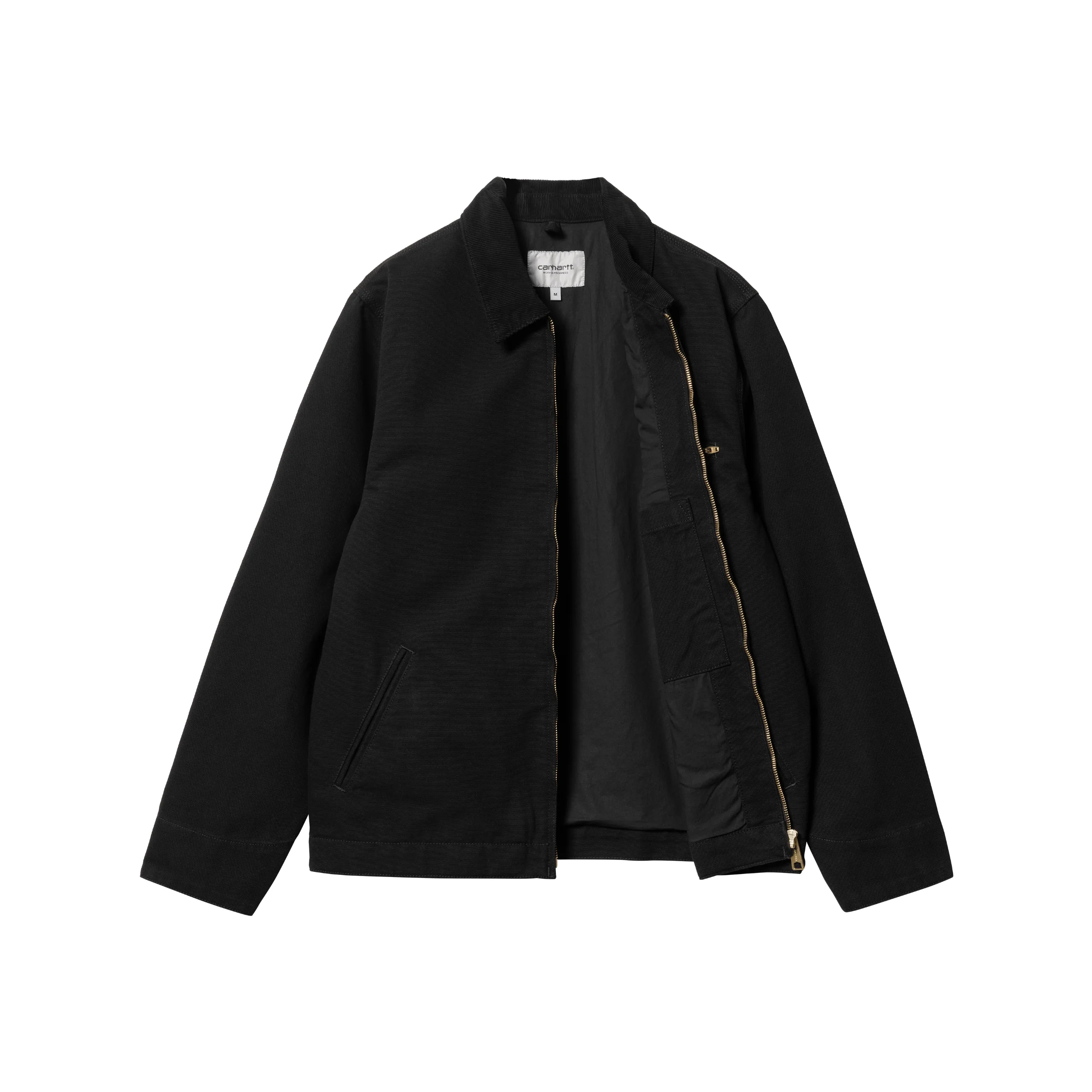 Carhartt WIP Detroit Jacket (Summer) - Black / Black (rinsed) - Image 3