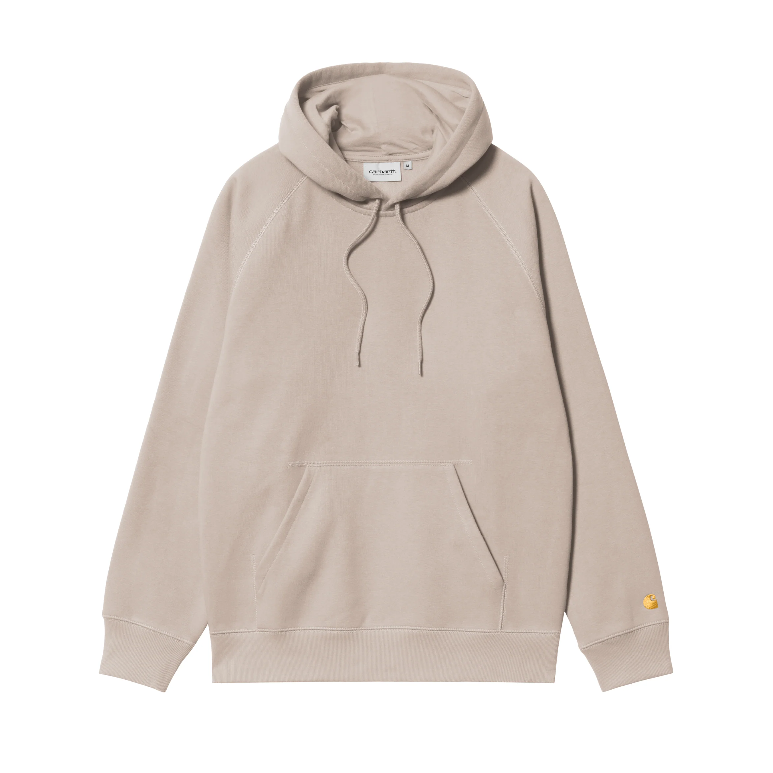 Carhartt WIP Hooded Chase Sweatshirt - Dusky Beige / Gold