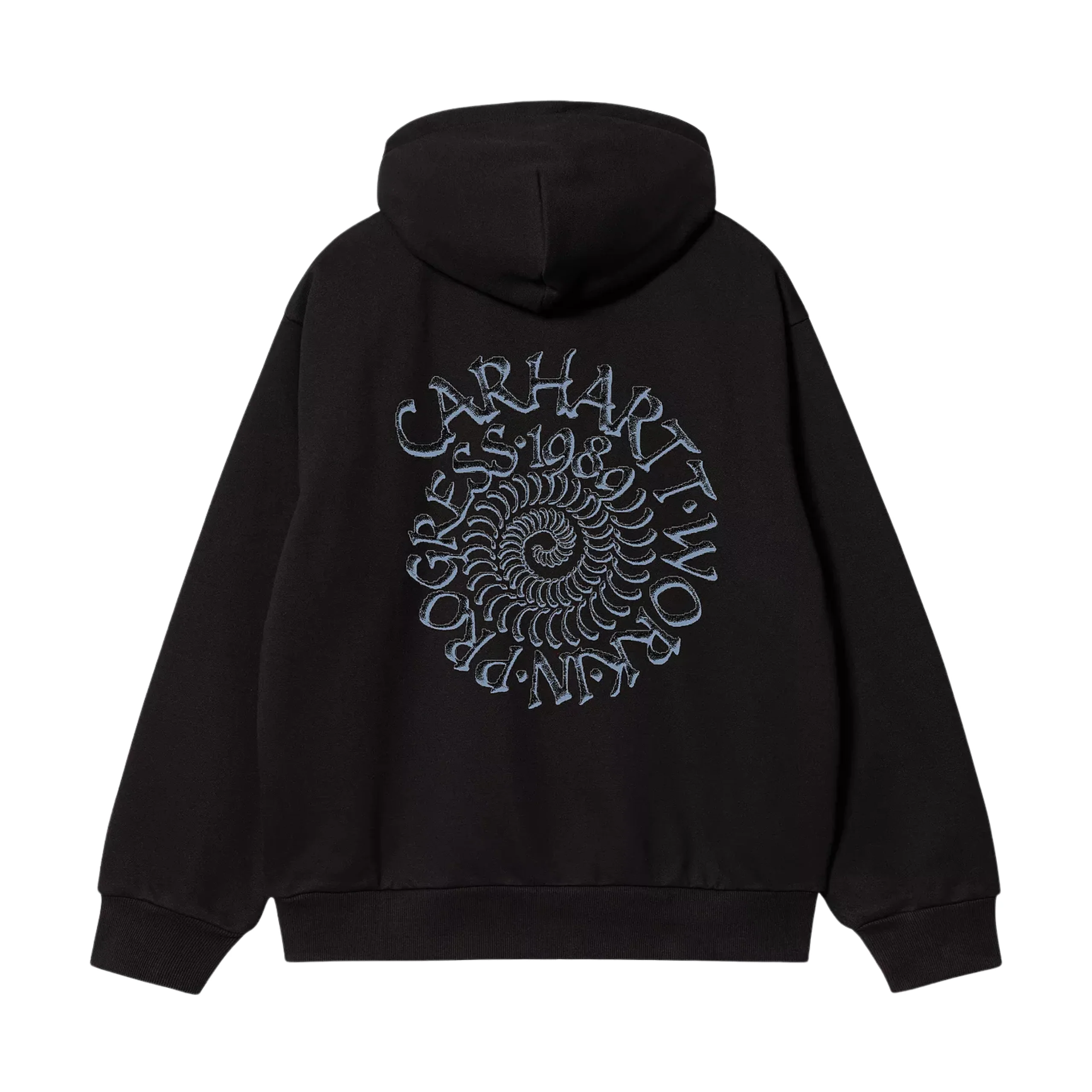 Carhartt WIP Hooded Spiral Sweatshirt - Black - Image 2