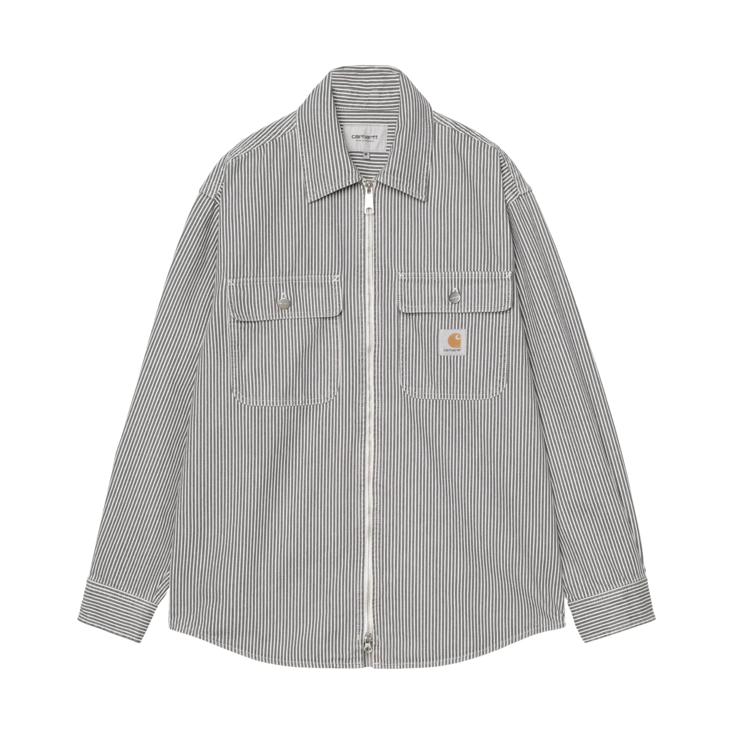 Carhartt WIP Mercer Shirt Jacket - Mercer Stripe, Graphite / (stone washed)