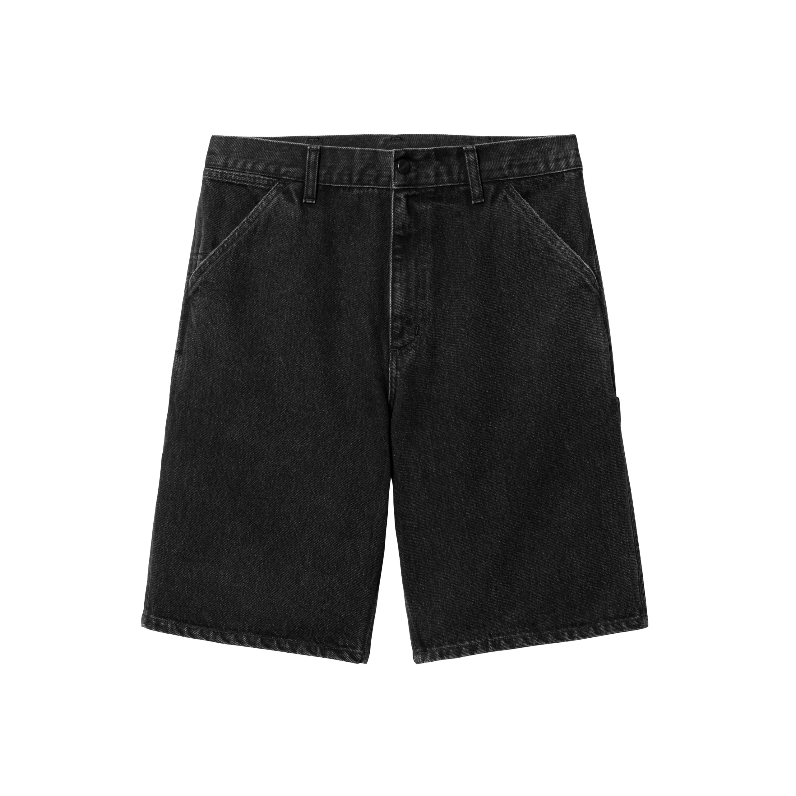 Carhartt WIP Single Knee Shorts - Black (stone washed) - Image 2