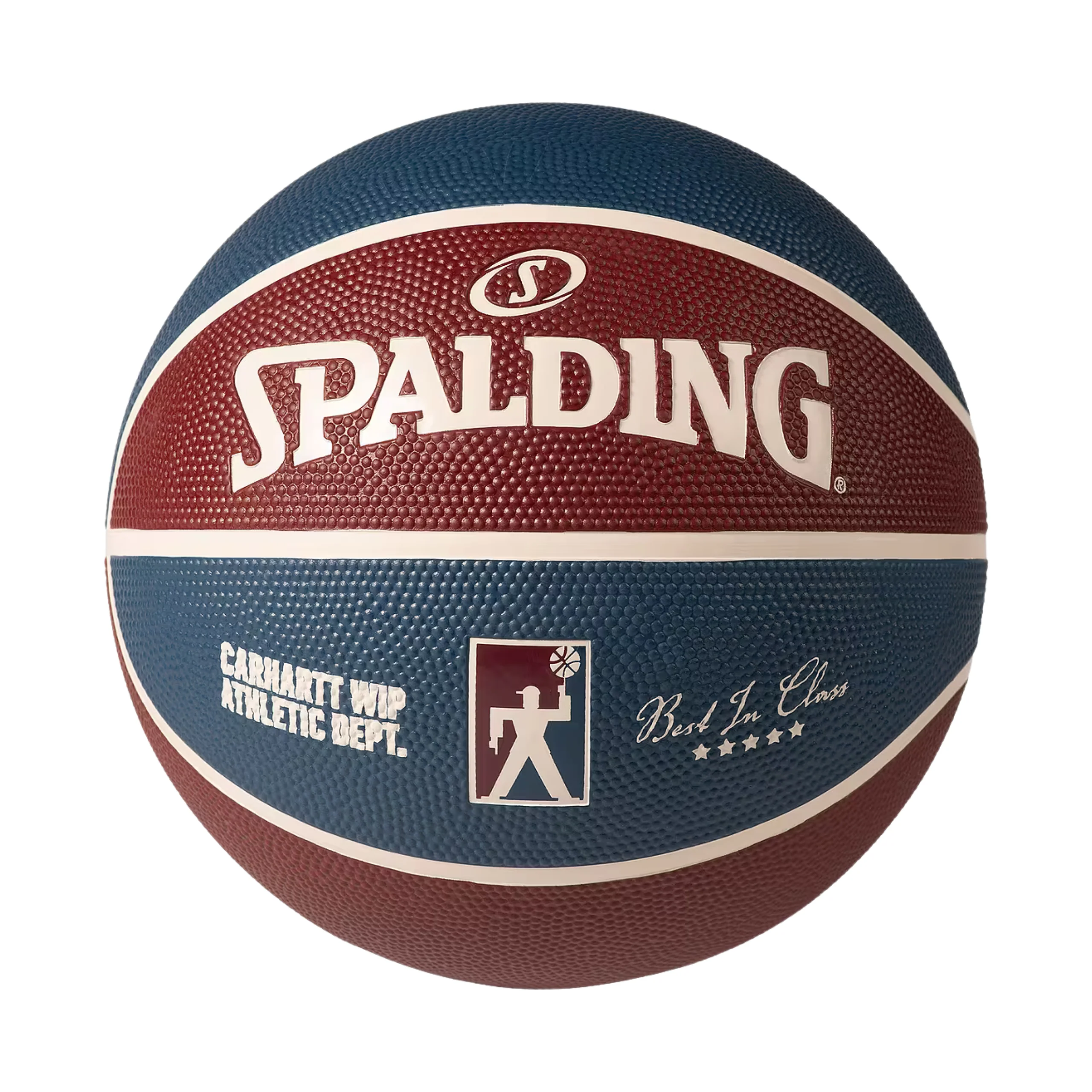 Carhartt WIP Spalding Basketball - Mulberry, Dusky Blue / Naturel - Image 2