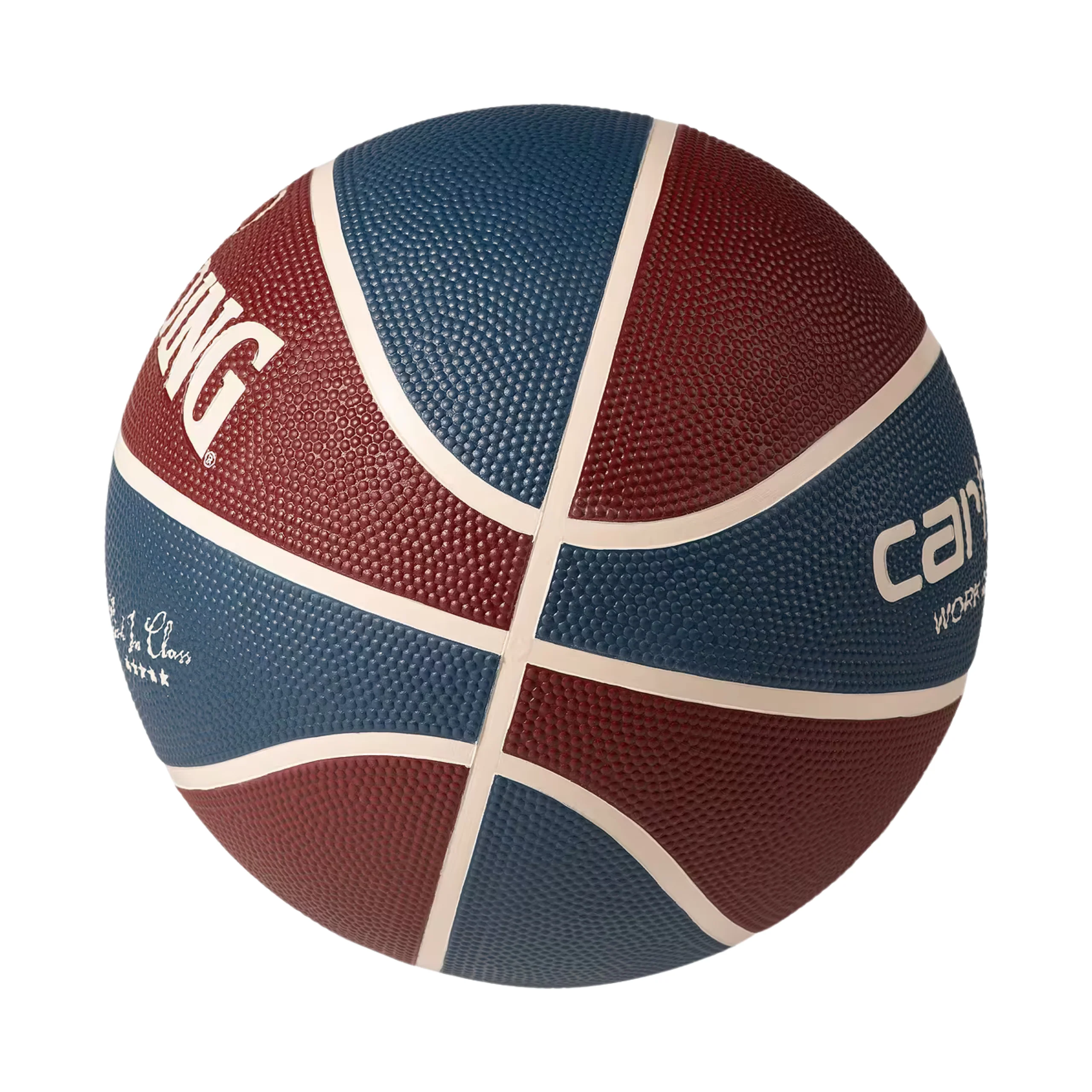 Carhartt WIP Spalding Basketball - Mulberry, Dusky Blue / Naturel - Image 3