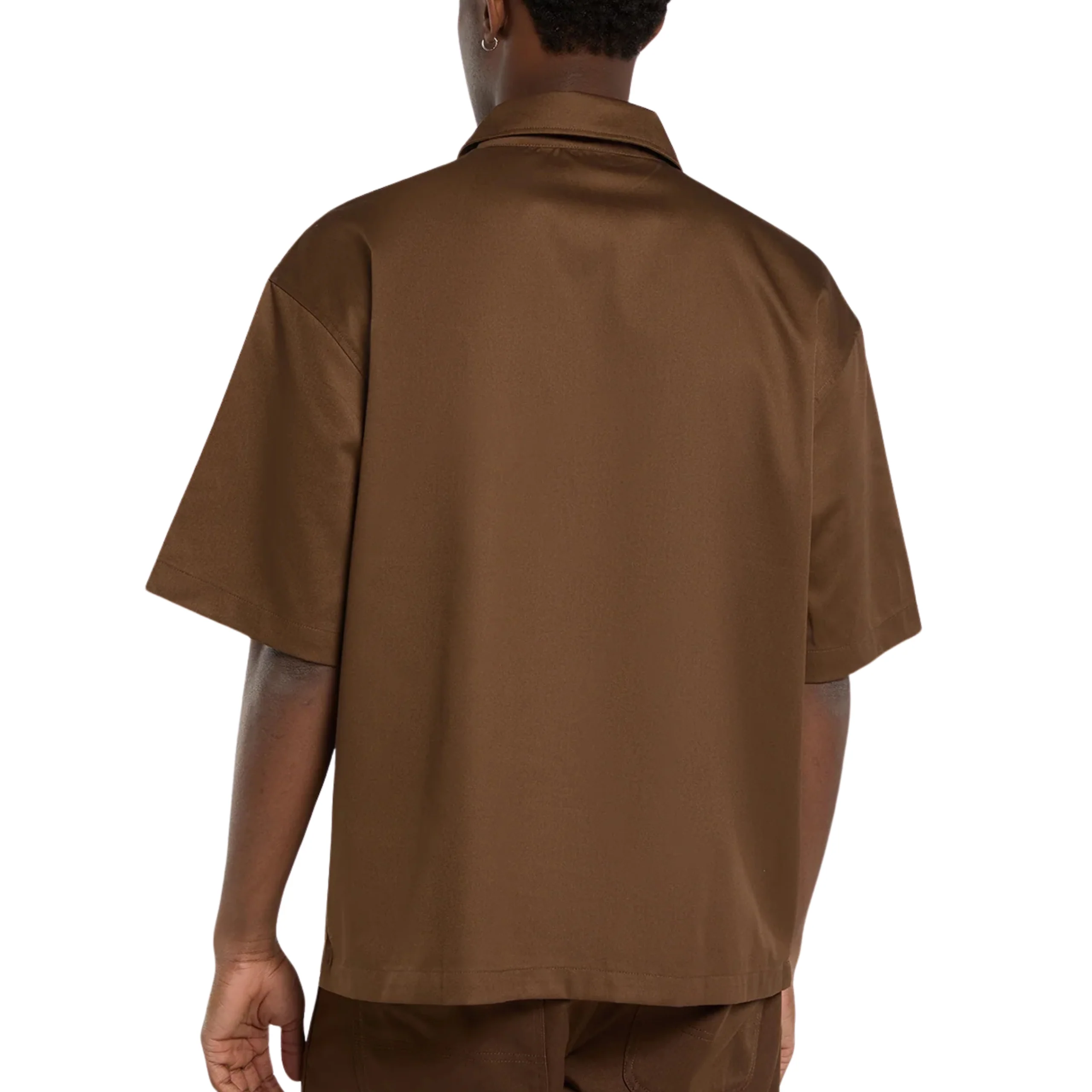 Dickies Cadiz 1/4 Zip Short Sleeve Shirt - Timber - Image 2