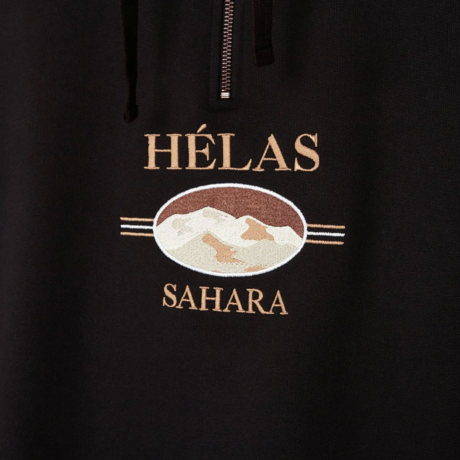 Helas Sahara Quarter Zip Sweatshirt - Black - Image 2