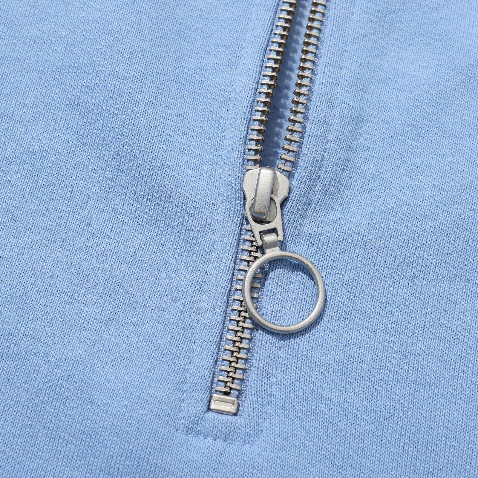 Helas Save Helas Quarter Zip Sweatshirt - Grey Blue - Image 3
