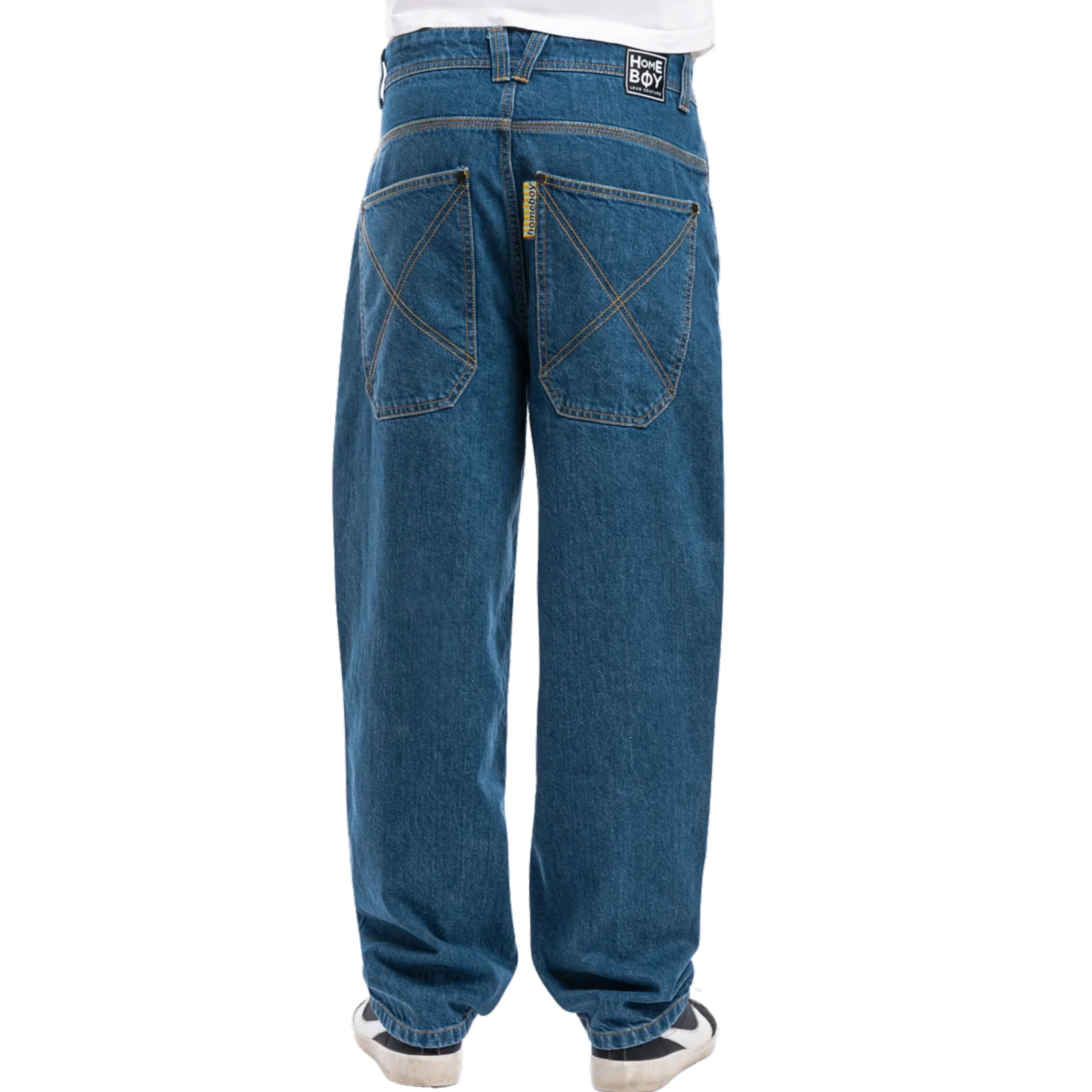 Homeboy X-TRA Baggy Denim Pants Jeans - Washed Blue - Image 4