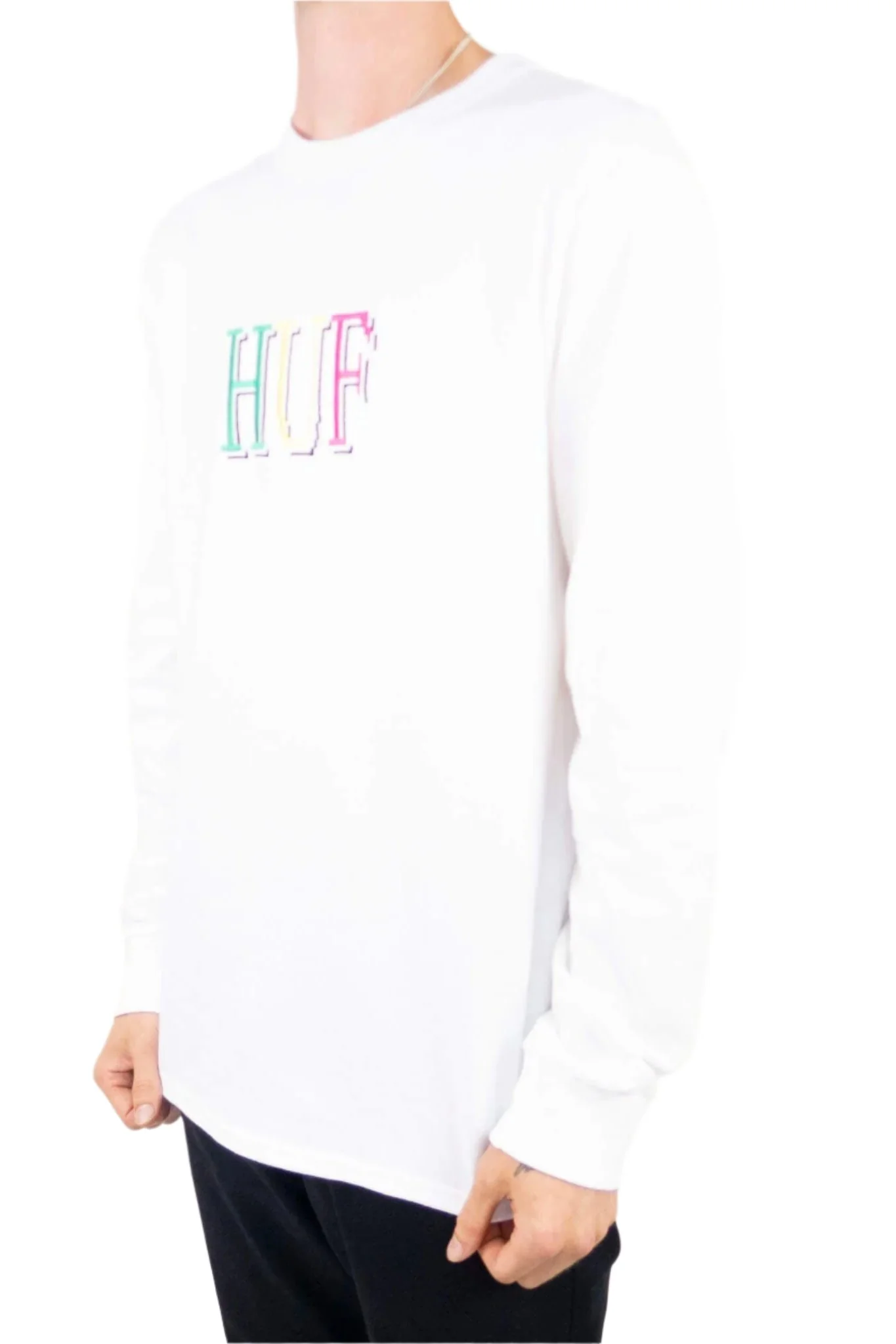 Huf 8-Bit Long Sleeve T-Shirt - White - Image 3