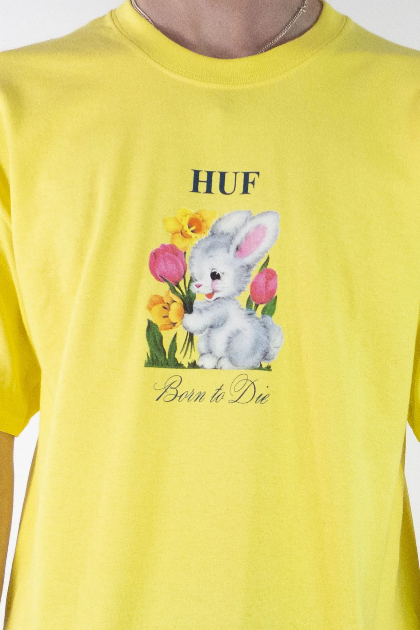 HUF Born To Die T-Shirt - Yellow - Image 4