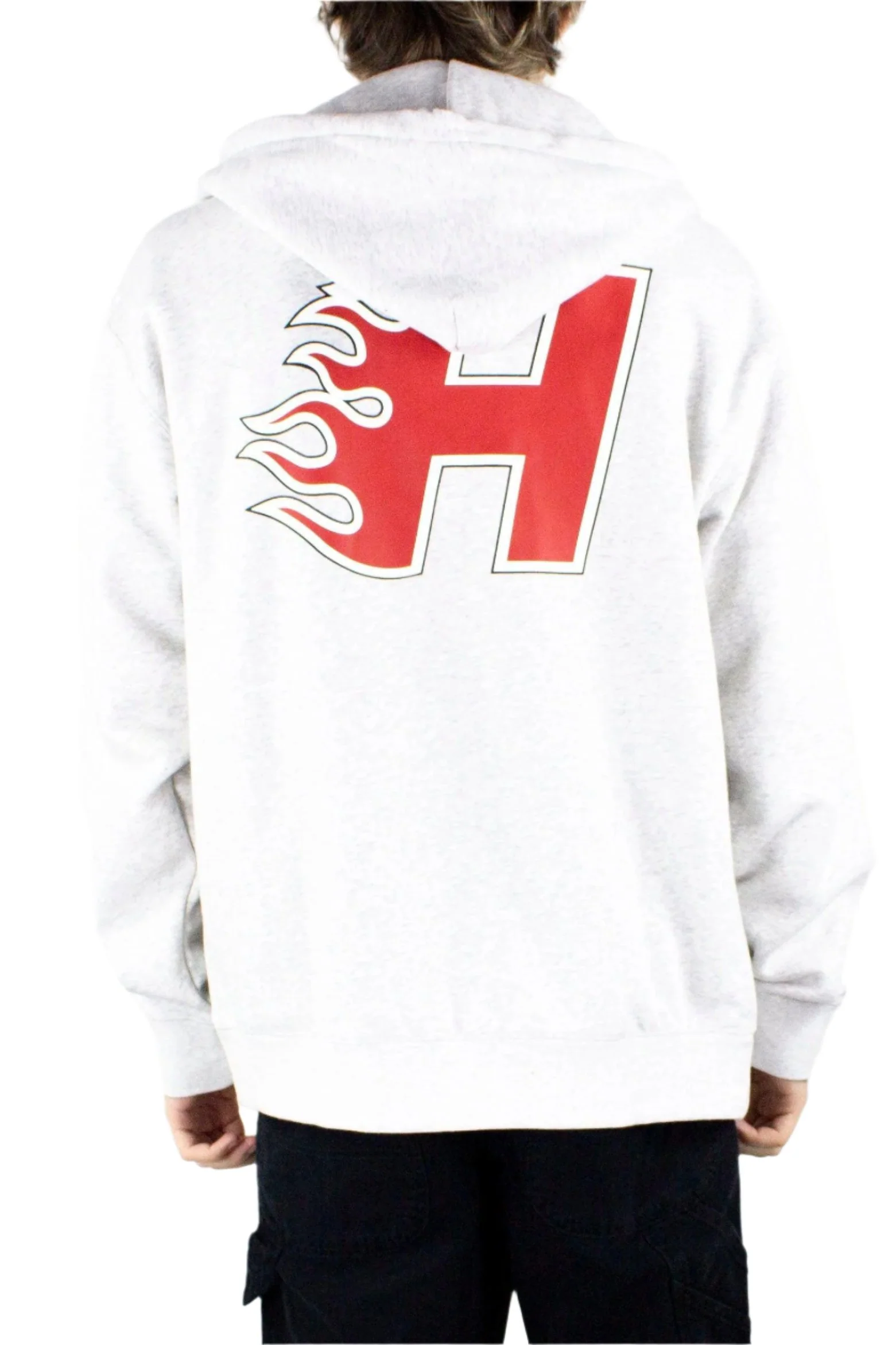 HUF Enforcer Full Zip Hoodie - Ash Heather - Image 4