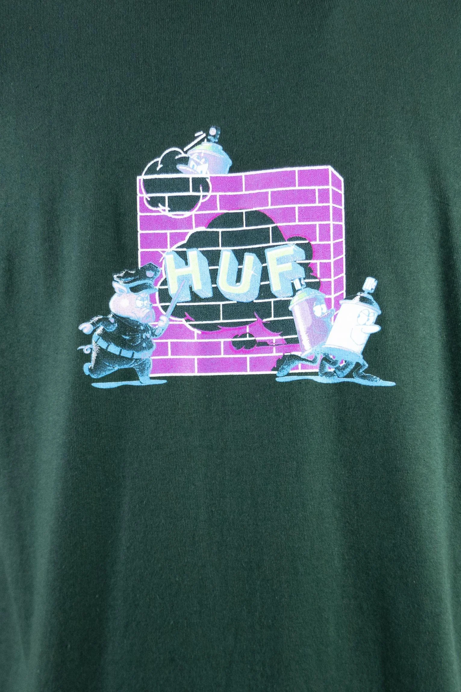 HUF High Gloss Headache T-Shirt - Dark Green - Image 4